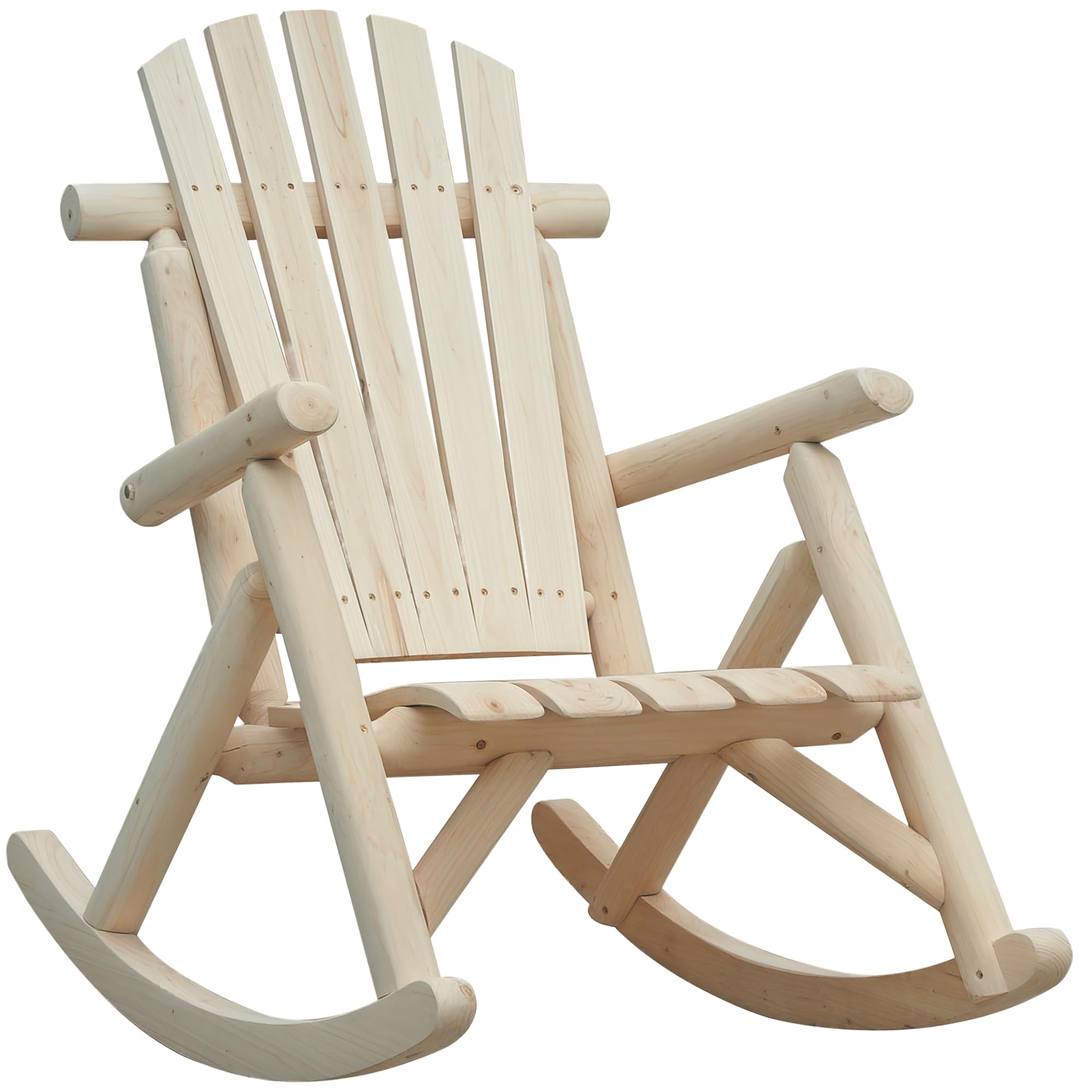 Outsunny schommelstoel met armleuning, relaxstoel, tuinstoel