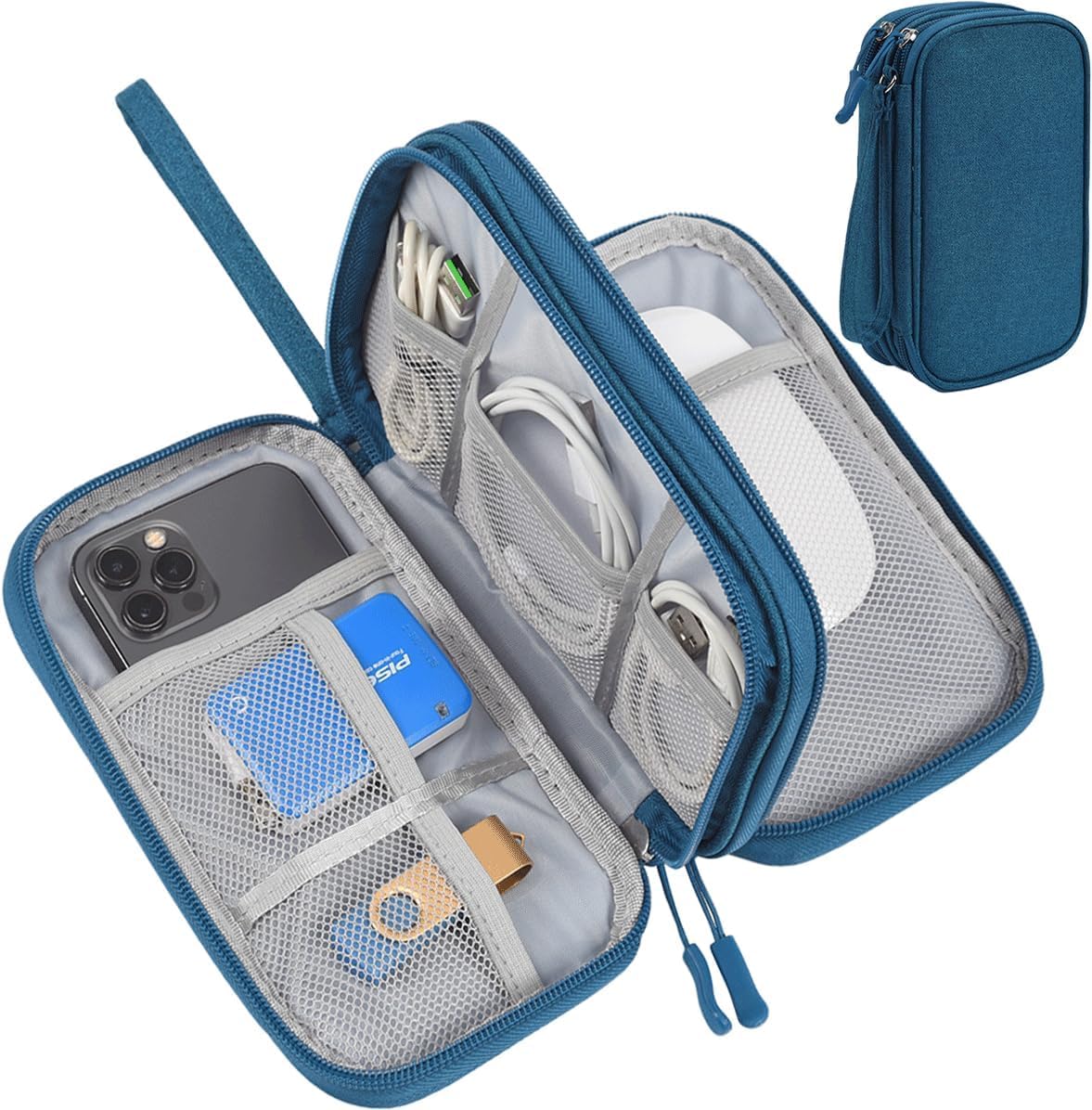 CAOODKDK Electronic Organizer Travel Cable Accessories Bag, Waterproof Electronic Organizer Case, Accessories Organizer Bag for Power Bank, Charging
