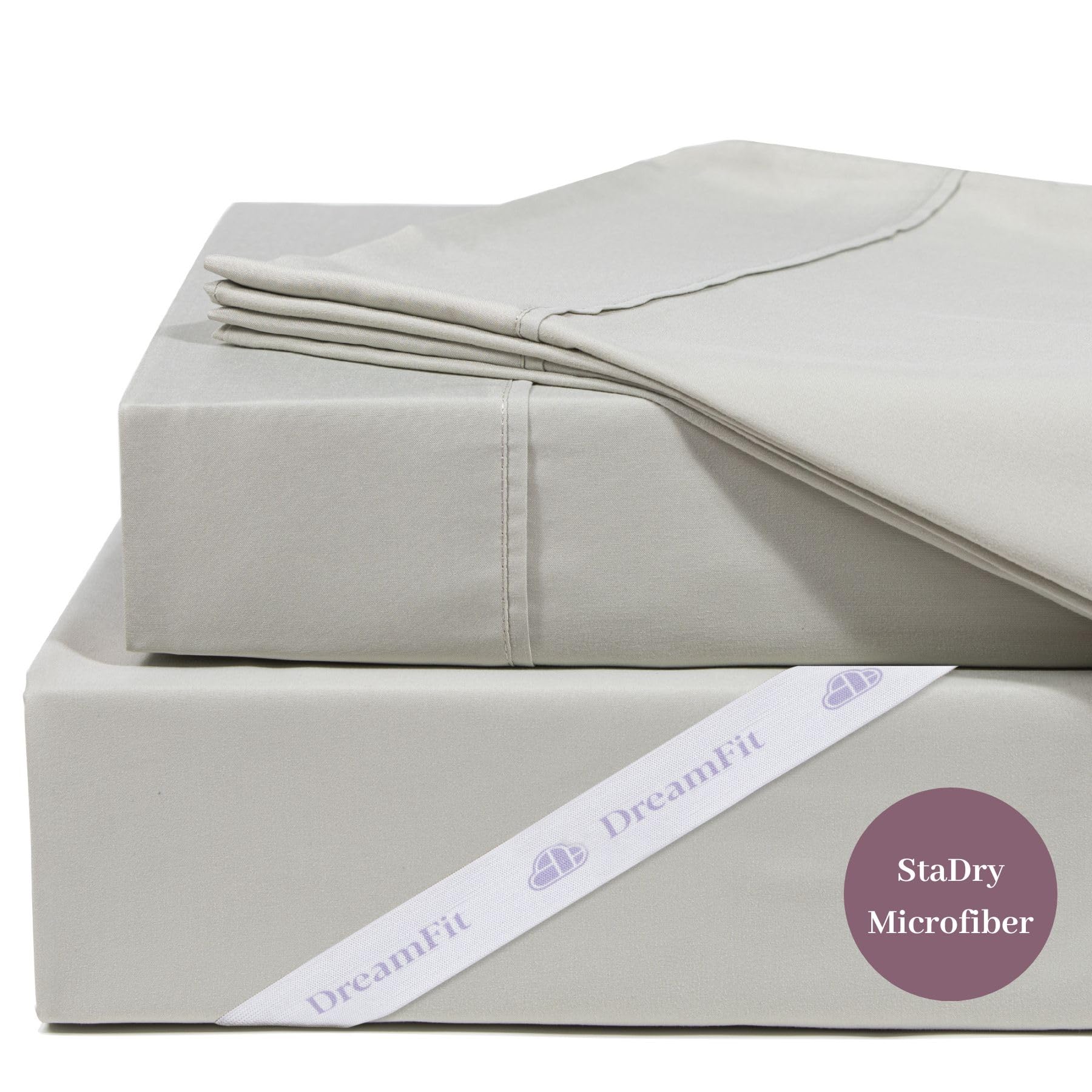DreamFit Degree 1 Basic 100% Microfiber Sheet Set - Twin XL - Slate