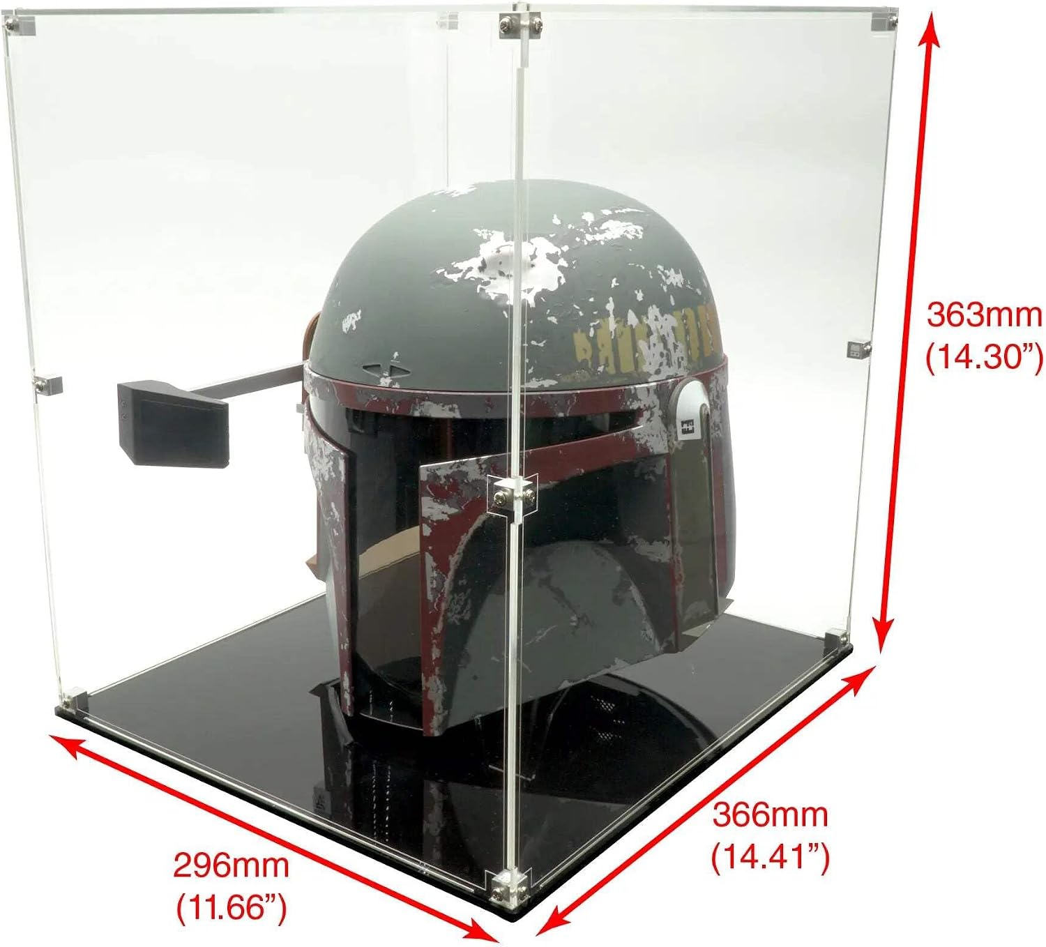 Display Case for The Black Series Character Helmets - Clear Acrylic Dustproof Showcase - Set Not Included