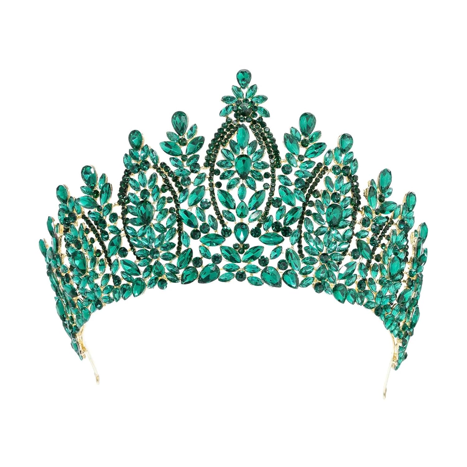 Large Crystal Tiara Crown For Women Vintage Rhinestone Queen Princess Headpiece Bridal Wedding Prom Hair Accessories