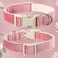 Vista 33 de Aring Pet Collar de algodón, ligero y ajustable, con hebilla de liberación rápida para perros pequeños, medianos y grandes, para cachorros, XS
