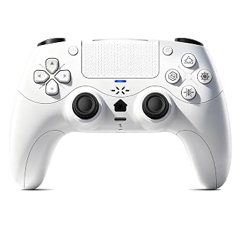 Gamrombo Haptic Feedback Controller for PS5, Wireless Controller with Dynamic Response Trigger, Built-in Microphone with One-Click Mute Function, Upgraded ALPS Joystick, 6-Axis Gyroscope Gamepad