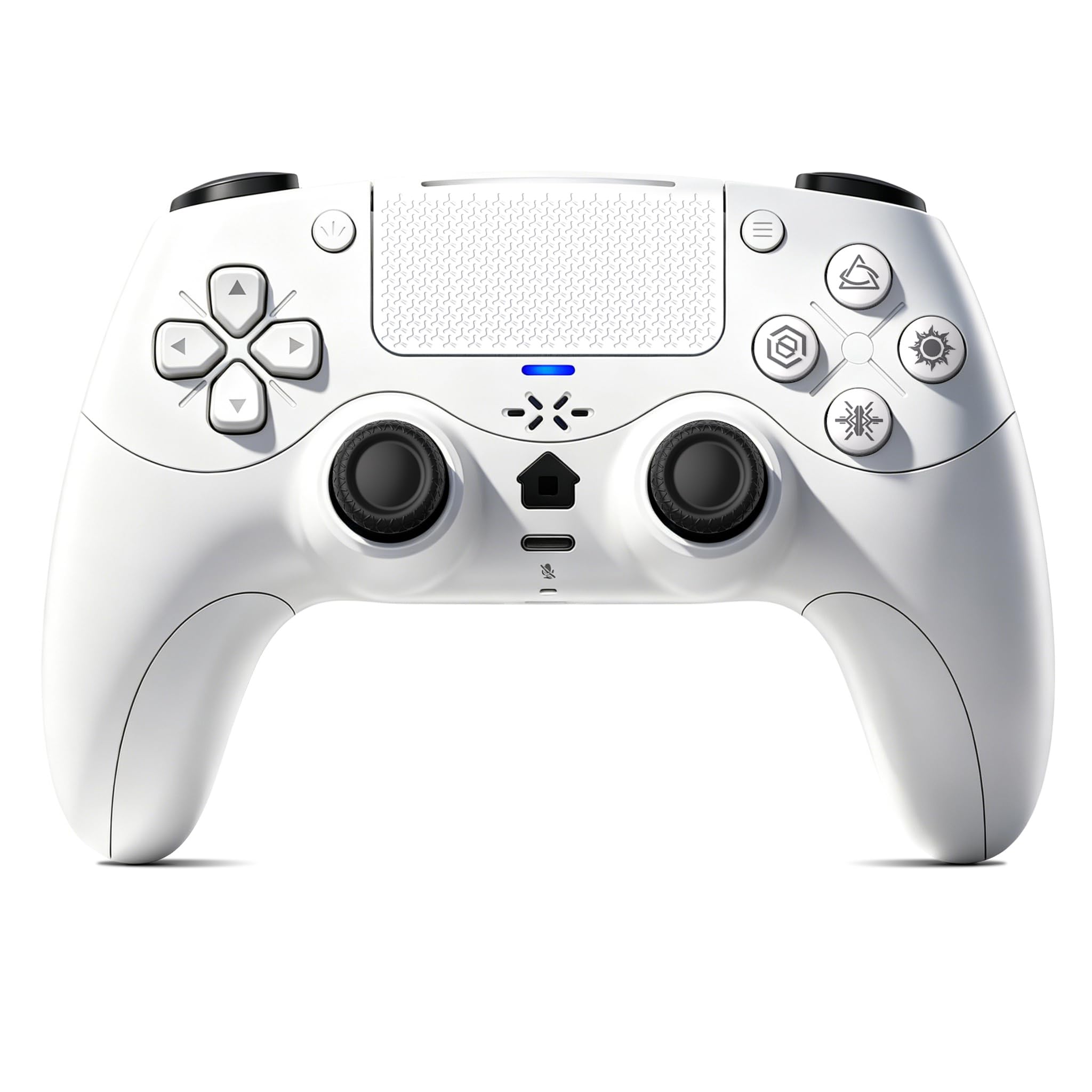 Gamrombo Haptic Feedback Controller for PS5, Wireless Controller with Dynamic Response Trigger, Built-in Microphone with One-Click Mute Function, Upgraded ALPS Joystick, 6-Axis Gyroscope Gamepad