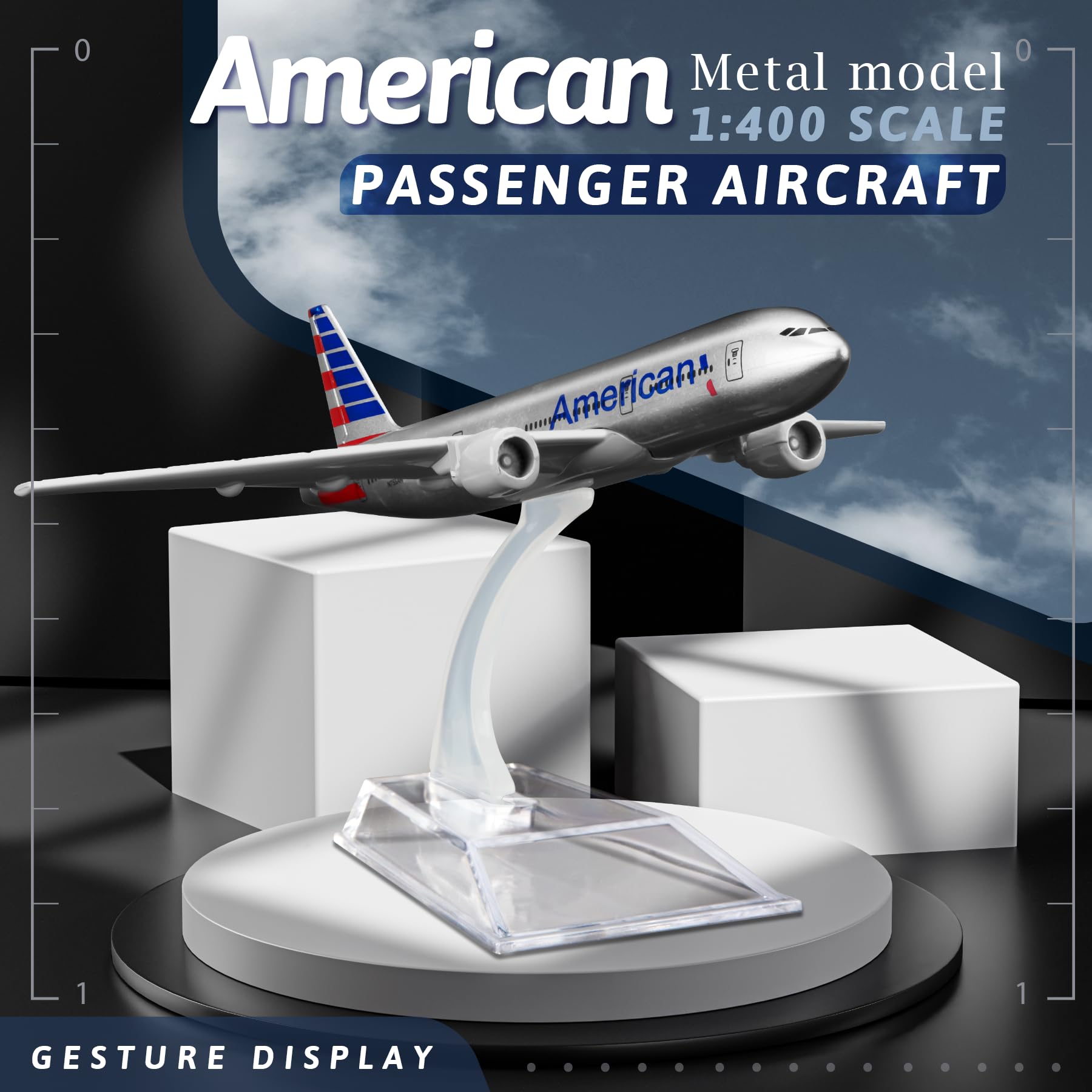 SimplyAir 1/400 American 777 Airplane Model Kits die-cast alloys Airplane Model for Collection and Display