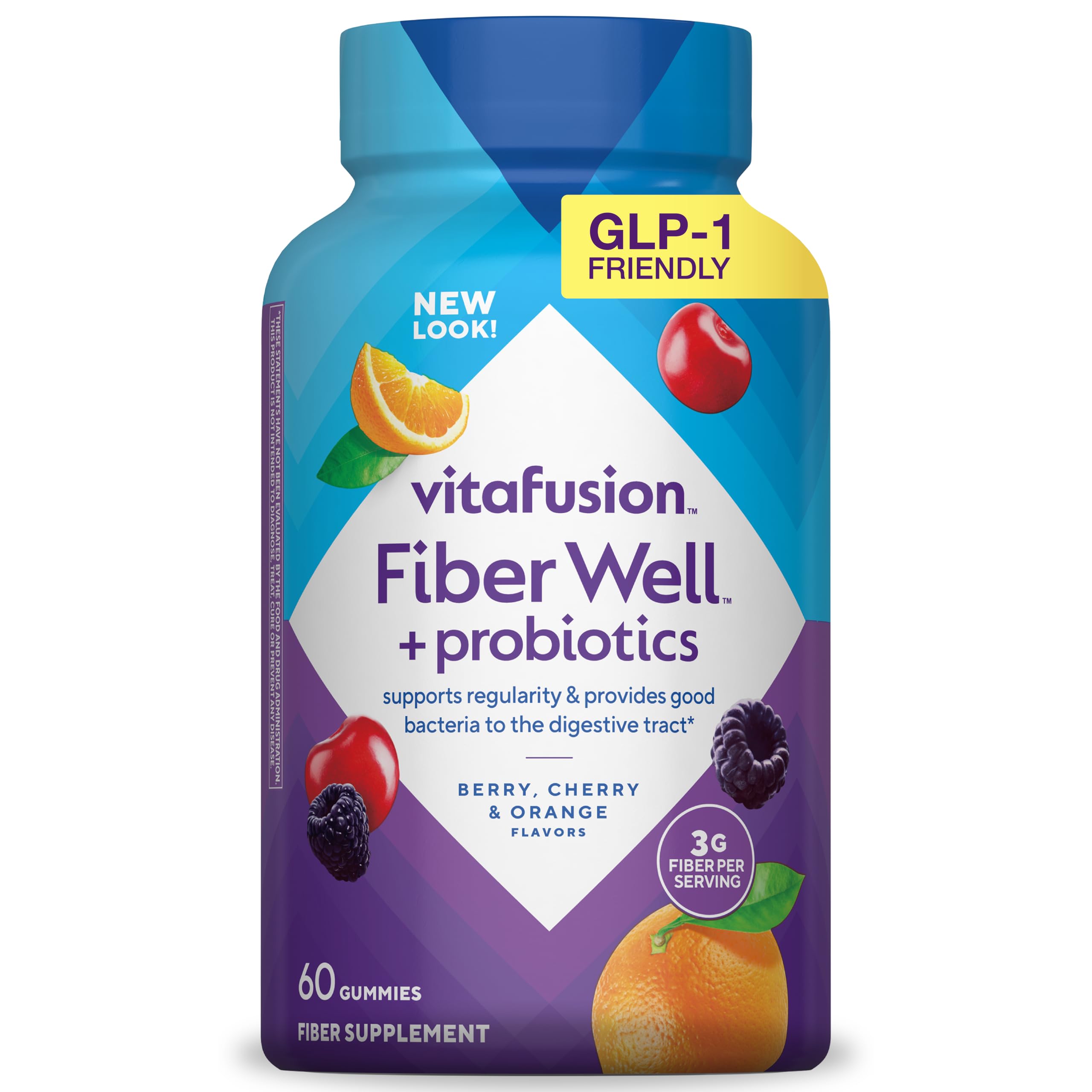 Amazon.com: Vitafusion FiberWell + Probiotic Gummies | 3g Fiber