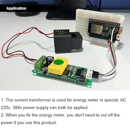 Miniatura 7 de DKARDU PZCT-02 Sensor de bobina de transformador de corriente Estructura de junta a presión Núcleo dividido con módulo de sensor ACS712 30A para