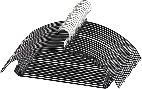 ShgHzz Paquete de 20 perchas de metal con revestimiento de PVC de alta calidad resistentes antideslizantes perchas para camisetas de chaqueta de