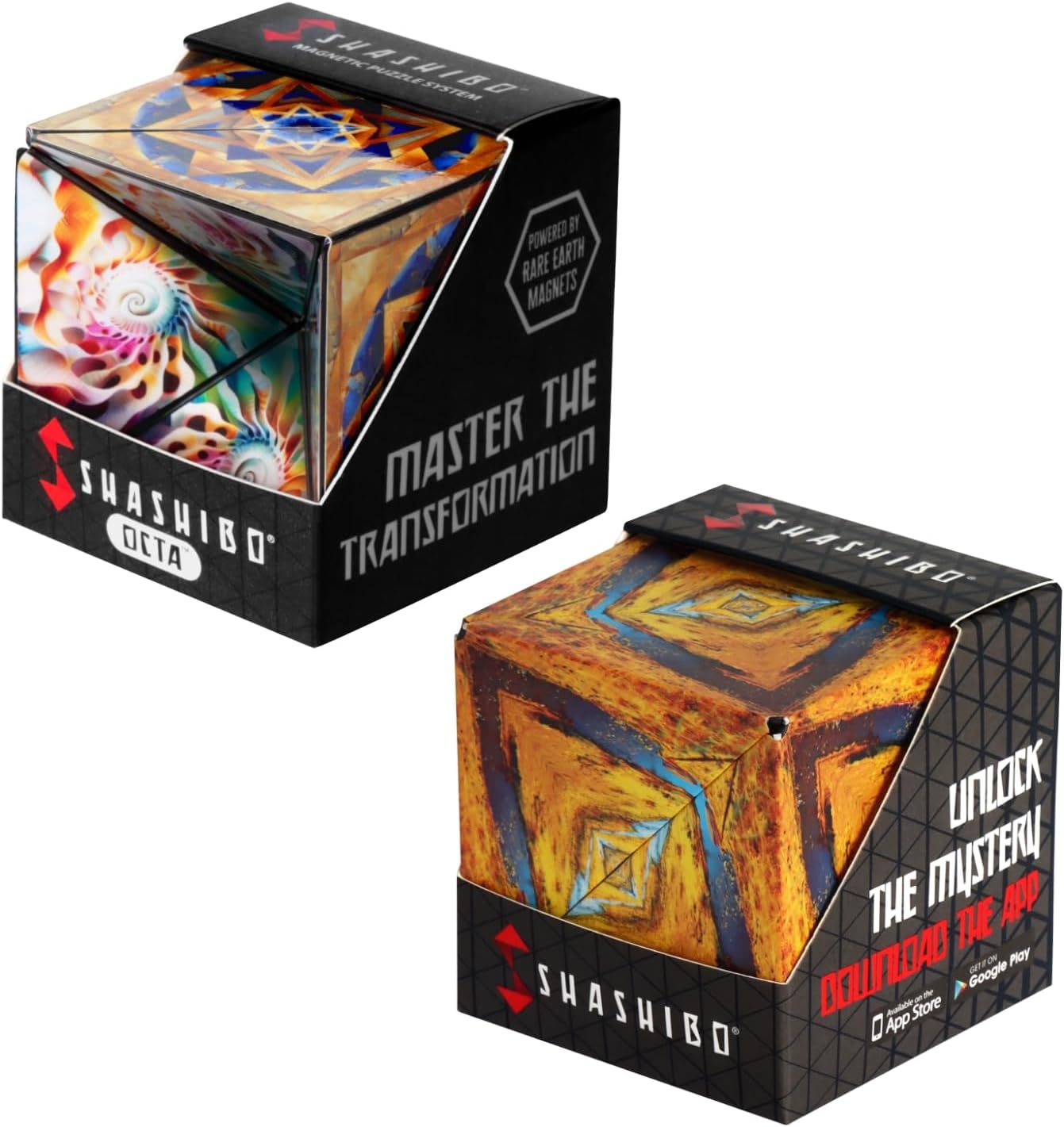 Shashibo Plus Octa Cube - Shape Shifting Box - Bundle of 2