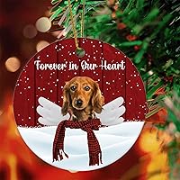 Vista 18 de Forever in Our Hearts Ornament Remembrance of Pet Ornament Keepsake Memorial Ornament French Bulldog with Angel Wings Remembrance Ornaments Gift for