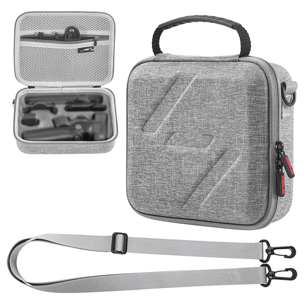 ZORBES® Compatible with DJI OM7/OM7 PRO, Travel Case Bag for Phone Handheld Gimbals & Stabilizers, Custom-mold Fit & Built in Mesh Pocket, Nylon Waterproof Hard Shell Organizer Bag with Shoulder Strap-image-8