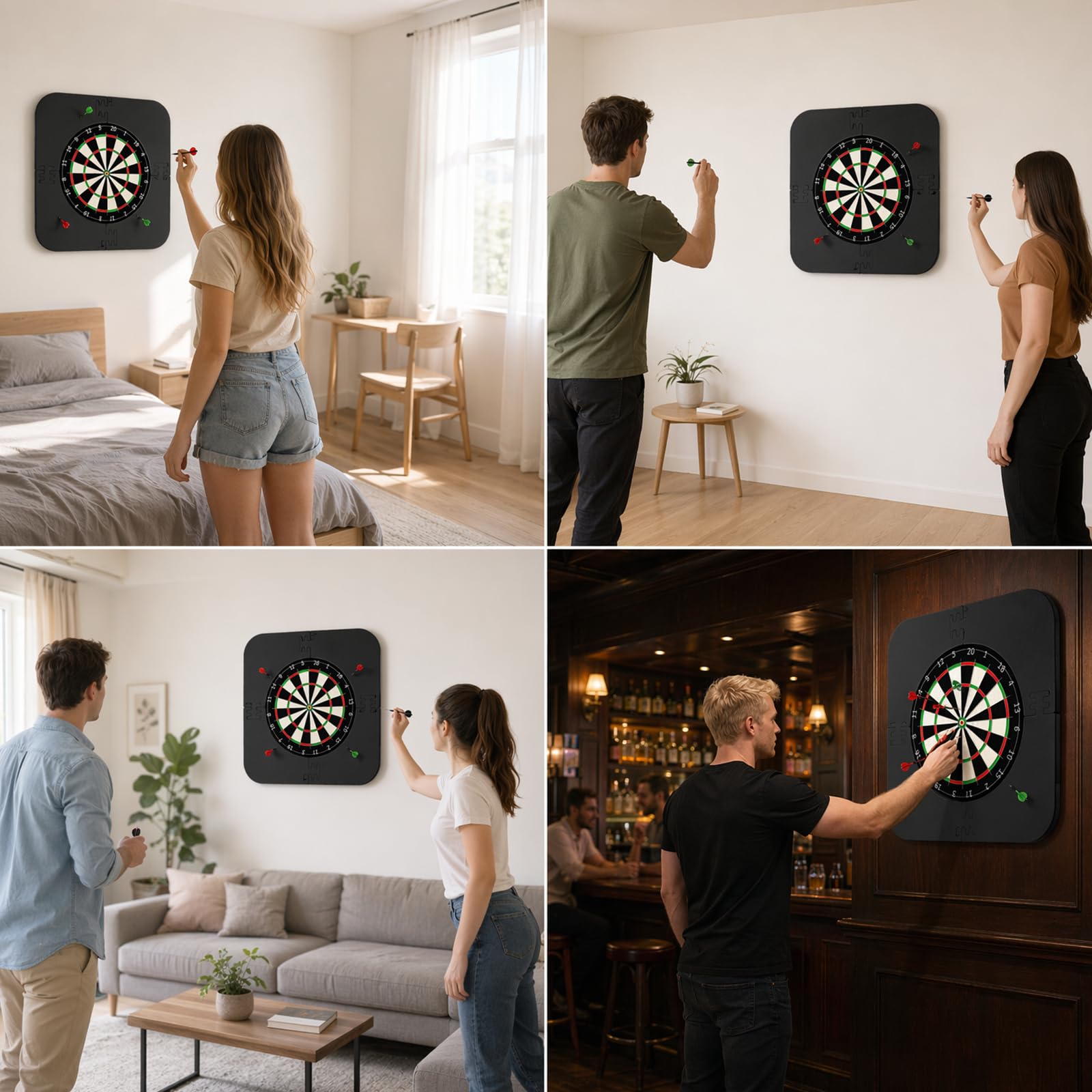 Dartscheibe Schutzring, Wandschutz für Dartboard, Eva Dartscheibe Umrandung, Surround Auffangring Dart Backboard für 18-Zoll Dartscheibe