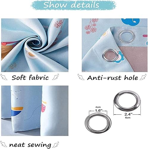 Miniatura 4 de Sxakswol Cortinas opacas 3D de libélula, cortinas de insectos para dormitorio, sala de estar, libélula de ventana, cortinas con aislamiento térmico,