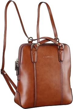Banuce Leather Convertible Backpack Purse for Women Small Fits 9.7" iPad | Convertible and Adjustable Back Strap,Lightweight,Small Size,Gradient Coloring Leather