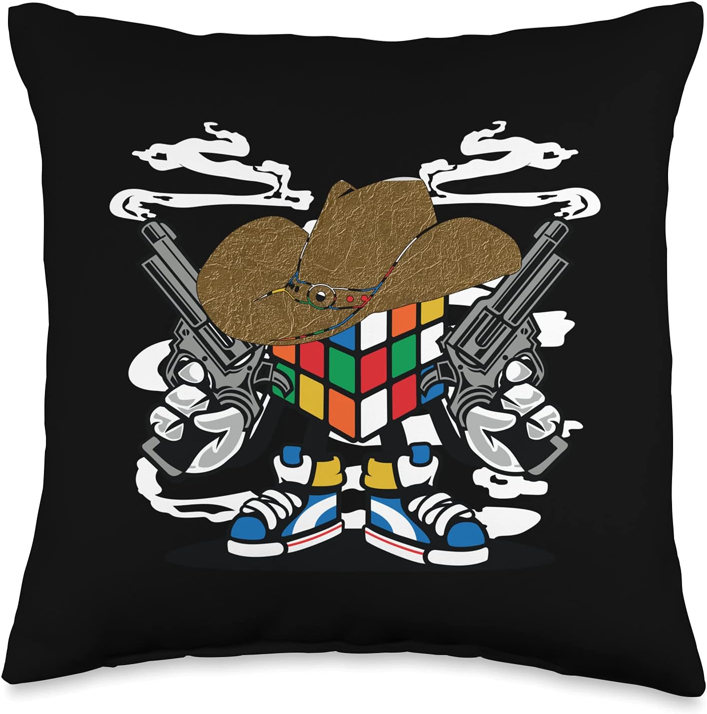Rubik Rubix Rubics Magic Cube Puzzle Solvers Players Graphic Throw Pillow