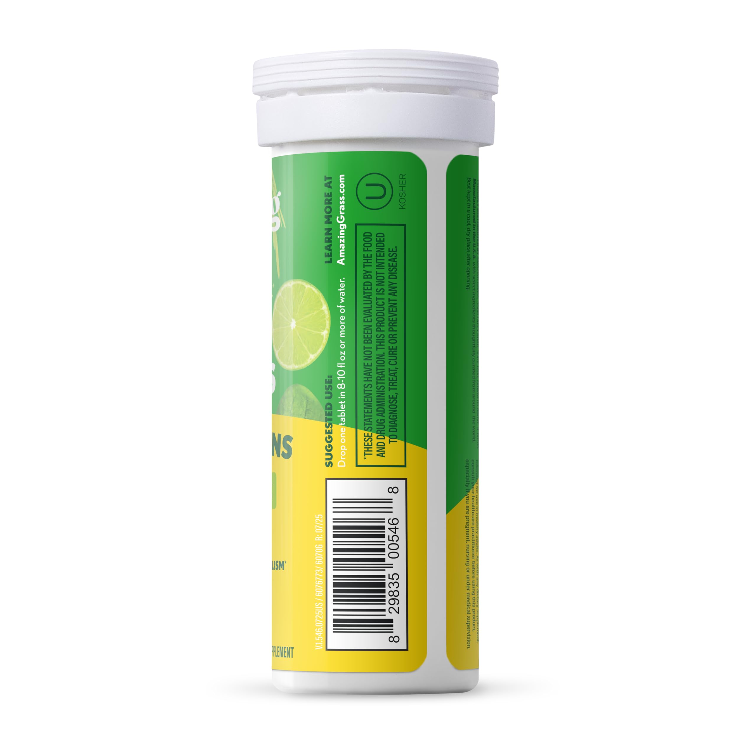Amazing Grass Fizzy Green Superfood Tablets, Lemon Lime, 60 Count — Amazon image 11