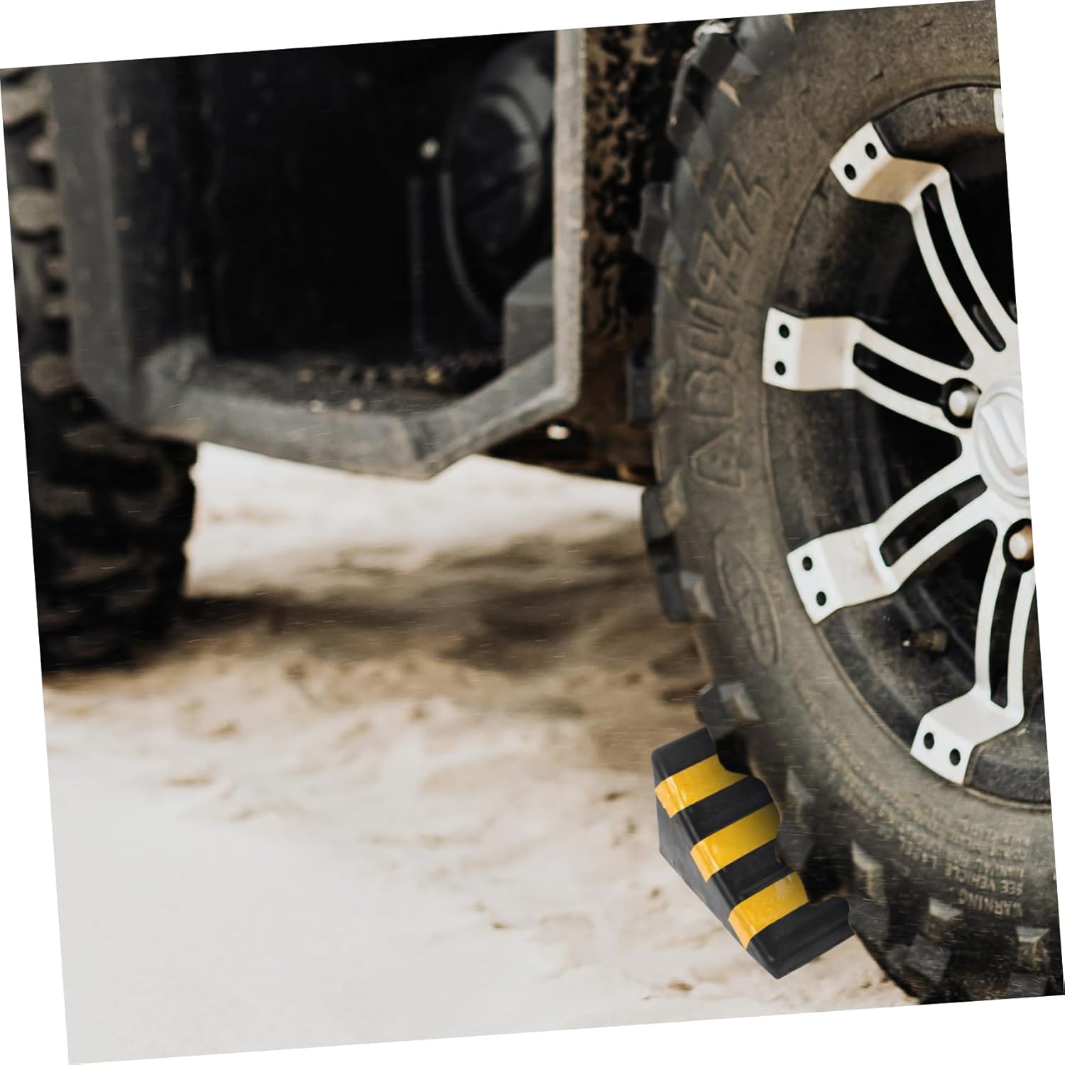 ABOOFAN Car Wheel Rubber Chock Heavy Duty Tyre Block with Design for Automotive Stability Non Slip Wheel Stabilizer for Trailers Trucks and Rvs Durable Rubber