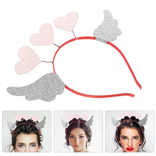 Miniatura 8 de Beavorty Bandas para el cabello para adultos, diademas de San Valentín, diadema de amor, diadema de fiesta de San Valentín, tocado de mujer, tocado