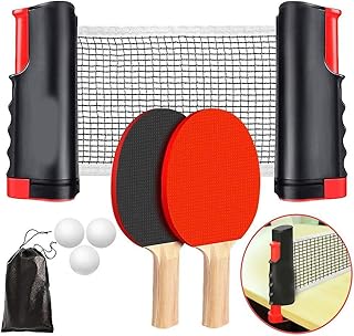 Tradeopia Ping Pong Paddle Set, Premium Rackets Control and Spin with Portable Carrying Bag, Ping Pong Balls and Table Tennis Racket, Ideal for Begginers and Professionals
