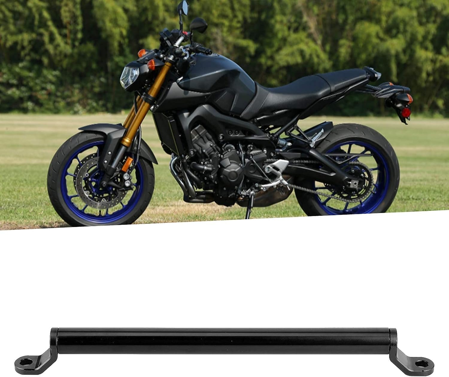 Extension de Guidon de Moto en Alliage d'Aluminium CNC, Renfort de Barre Transversale, Noir, pour Motos, Scooters, Véhicules Électriques