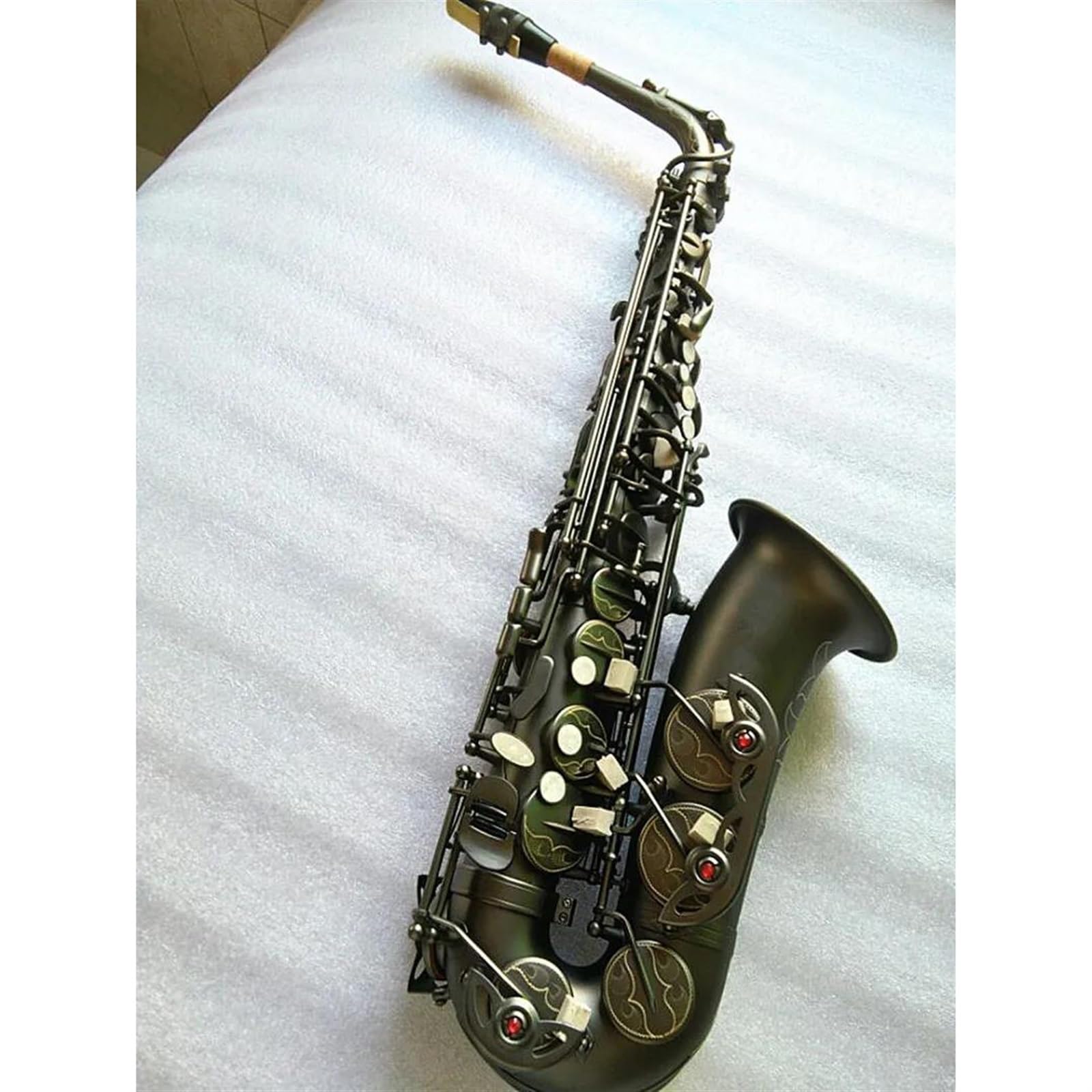 Saksofon altowy E-flat matowy saksofon czarny saksofon altowy ustnik Reed Neck akcesoria do instrumentów muzycznych profesjonalny Saksofon