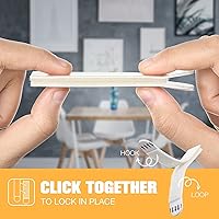 Vista 2 de Zonon 40 pares (80 tiras) de tiras para colgar cuadros, kit de colgador de cuadros, tiras resistentes, tiras extraíbles de gancho y bucle, cinta