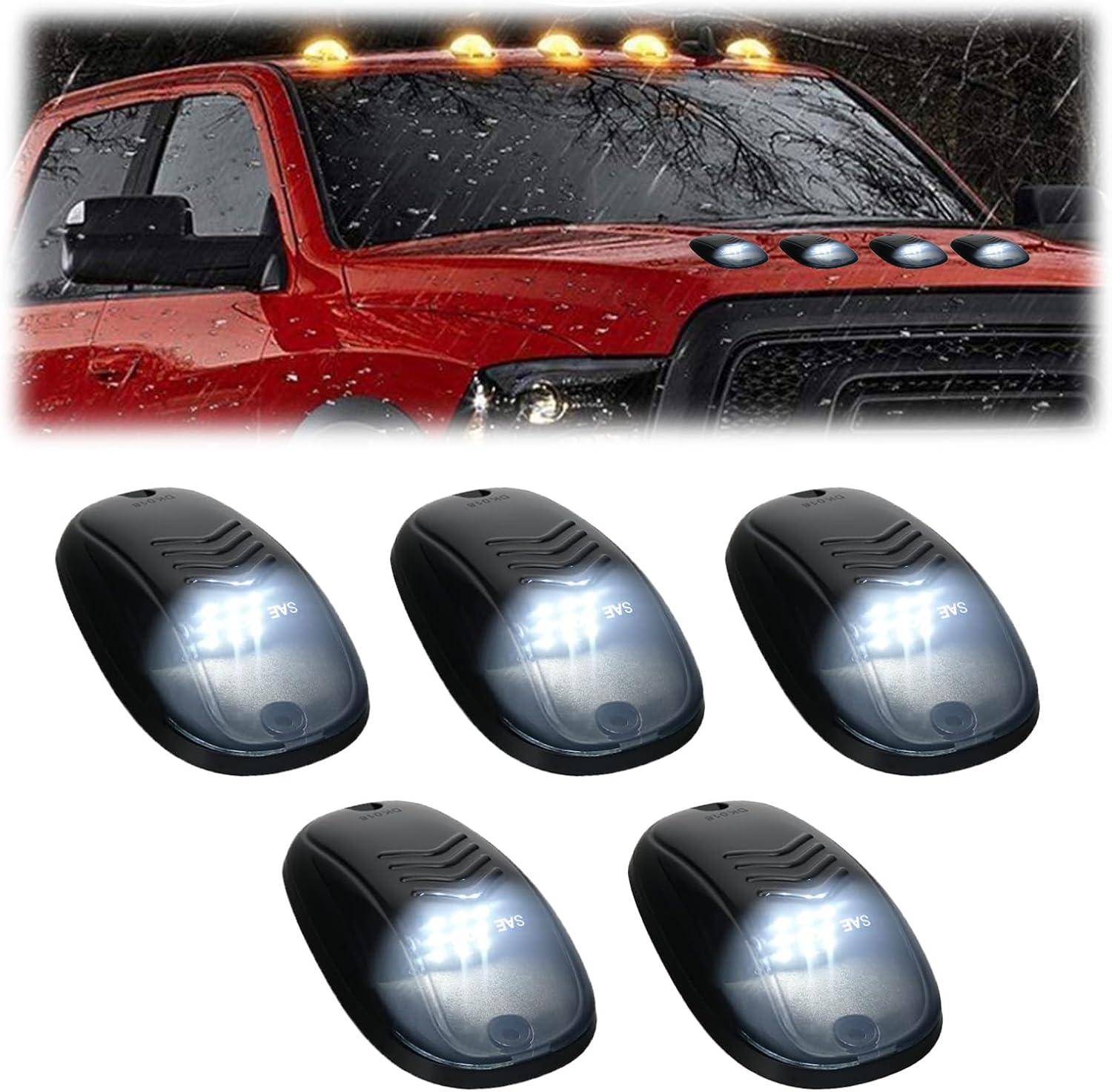 CphZnf Solar Power Cab Lights For Truck, Wireless Solar