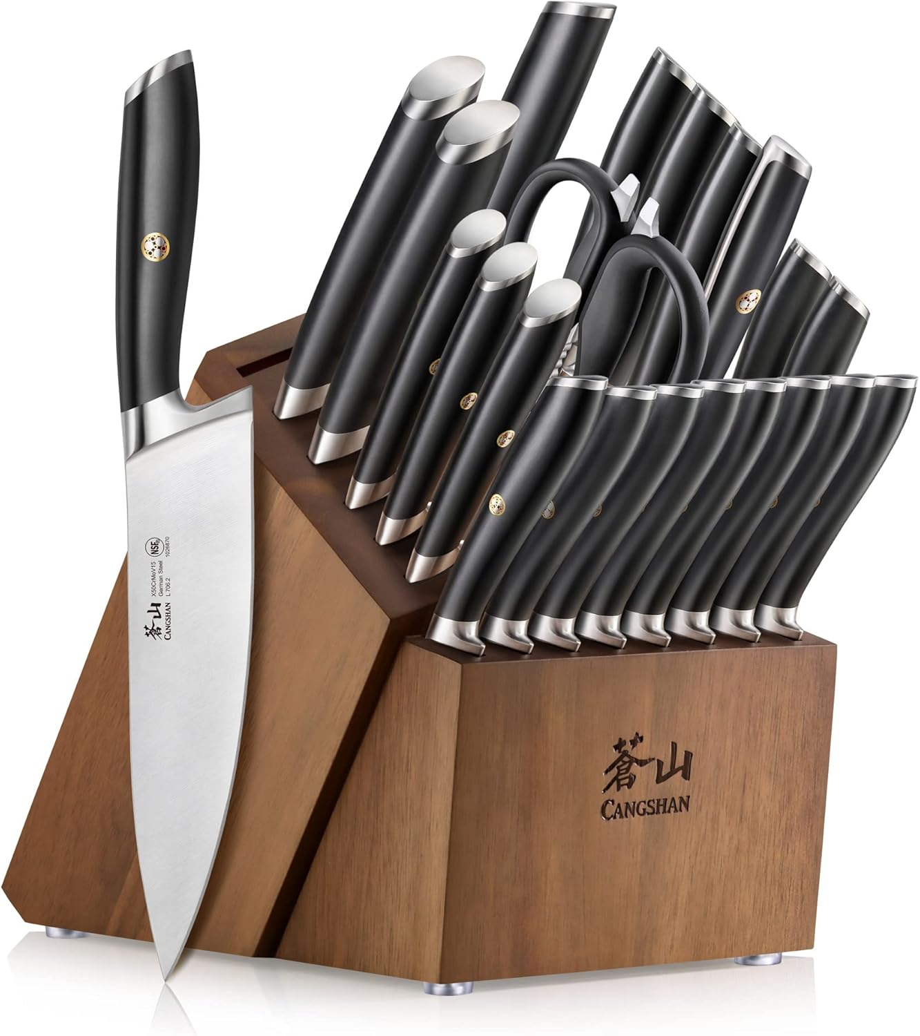Cangshan L Series 23-Piece Classic Knife Block Set, Forged German Steel, 1027457 Cangshan L Series 23-Piece Classic Knife Block Set, Forged German Steel, 1027457
