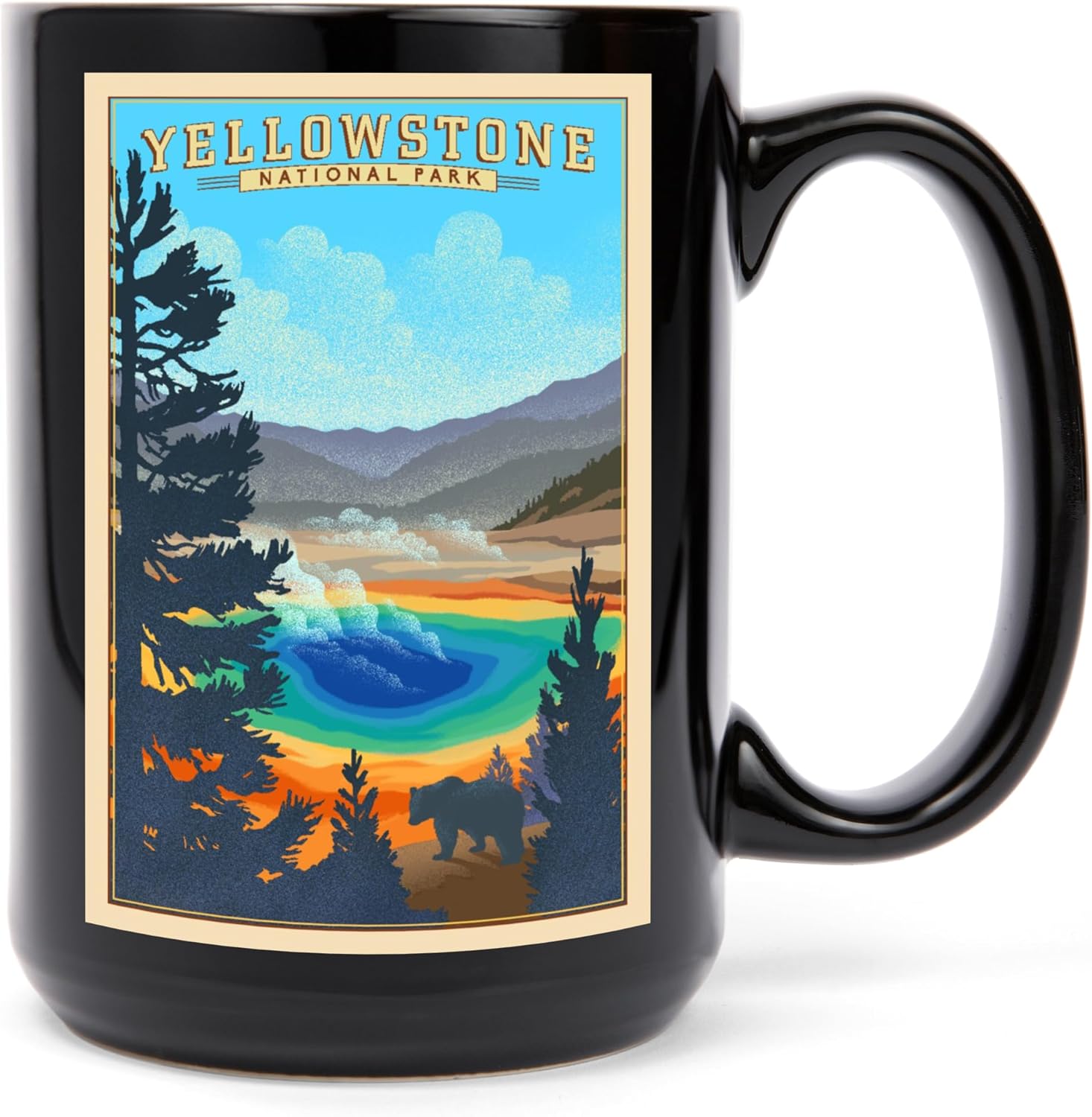 Lantern Press Yellowstone National Park, Wyoming, Grand