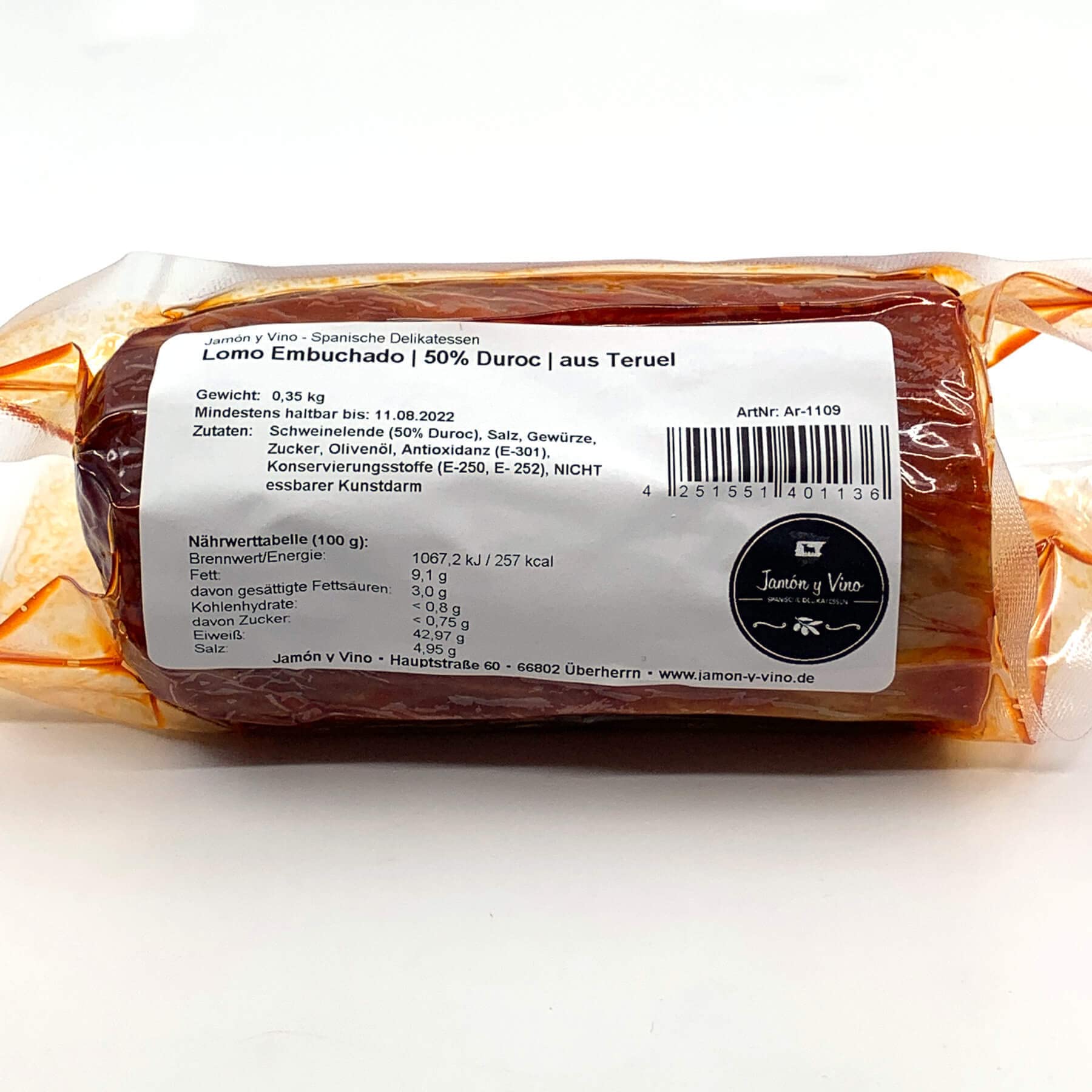 550g Lomo Embuchado | luftgetrocknet aus Katalonien