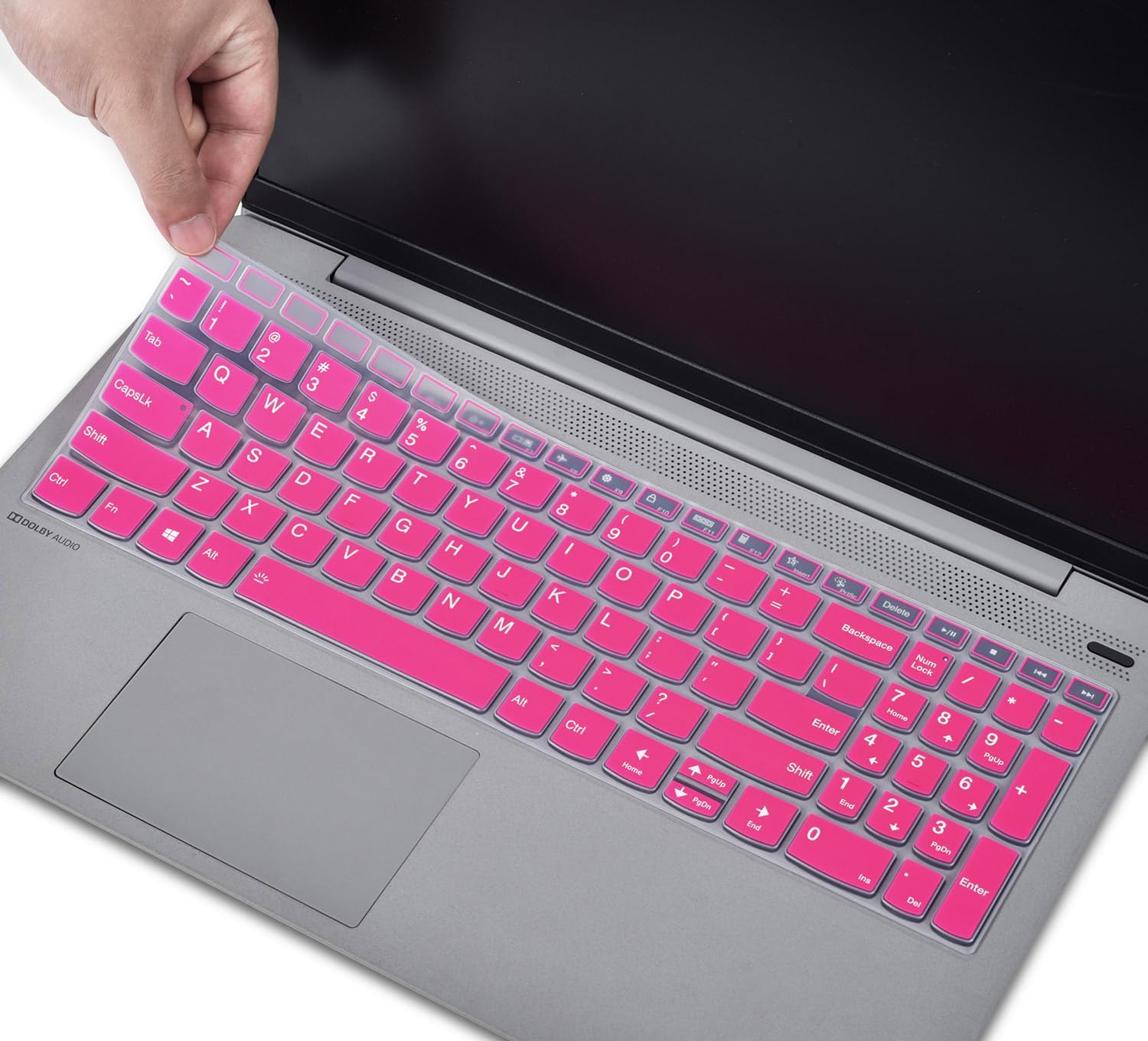 Keyboard Cover for 2023 2022 Lenovo IdeaPad 1/IdeaPad 1i 15.6 inch Laptop 15IGL7 15ADA07 15IAU7 15ALC7 15IJL7 15IGL7, New Lenovo IdeaPad 1 15IGL7 15.6 US Layout Keyboard Cover Skin, Hot Pink