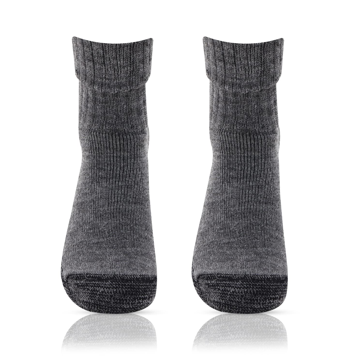 bonjour Women's Woolen Anthra Color Anti-Skid (Gripper) Indoor Socks - PO2-picture-51