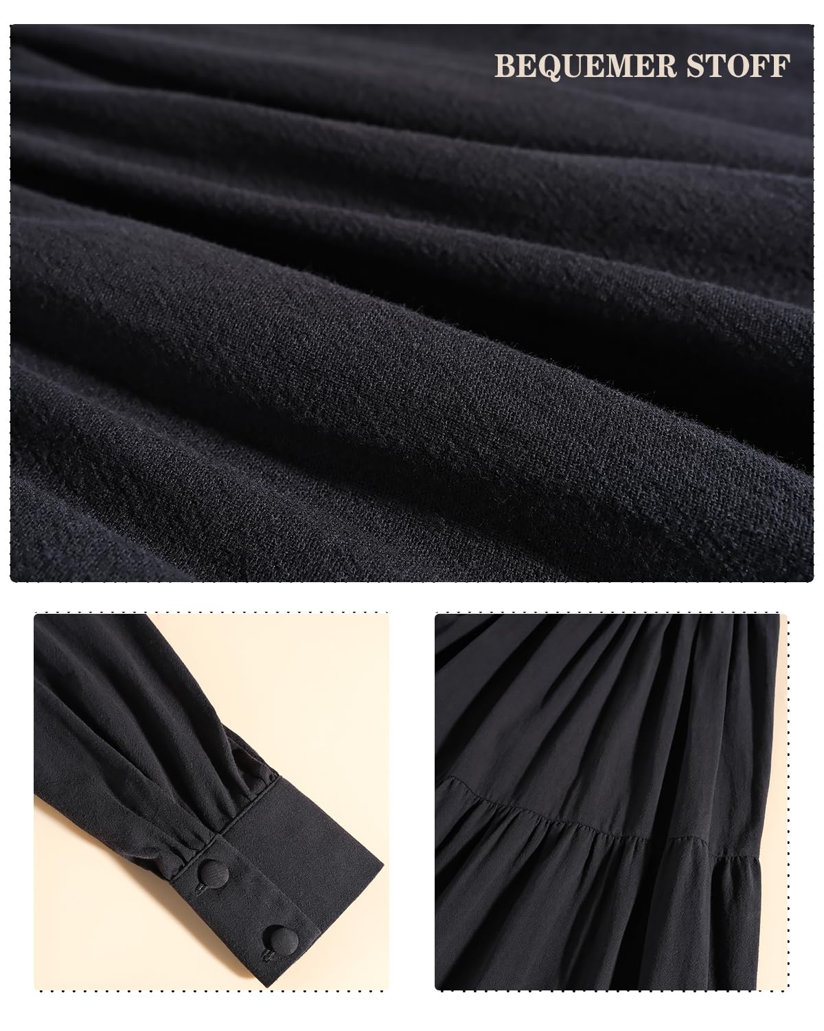 Fiamll Viktorianisches Kleid Renaissance Maxikleid Ballkleid Langarm Mittelalter Kleidung Damen Vintage Edwardianisches Kleid Abendkleid Elegant Freizeitkleider