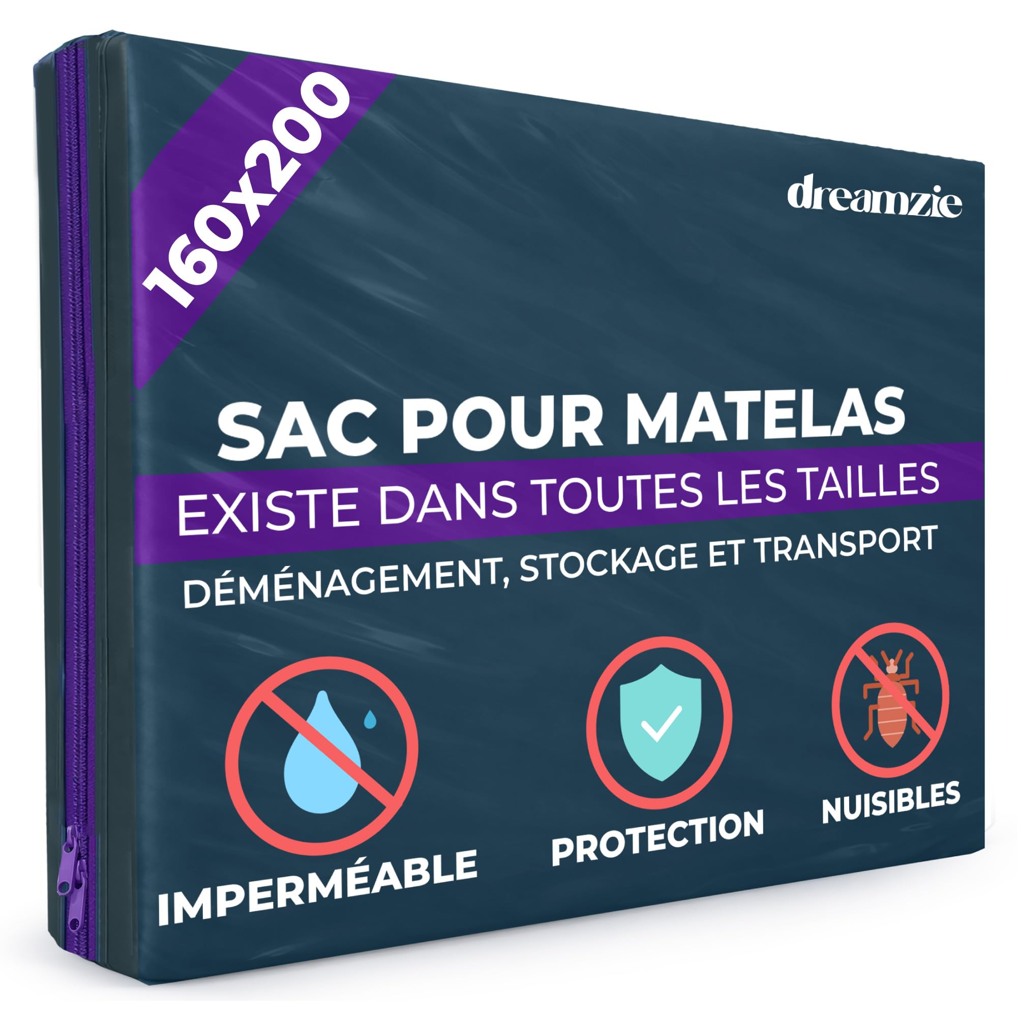 Housse matelas 160x200 cm pour votre stockage en garde meuble et transport