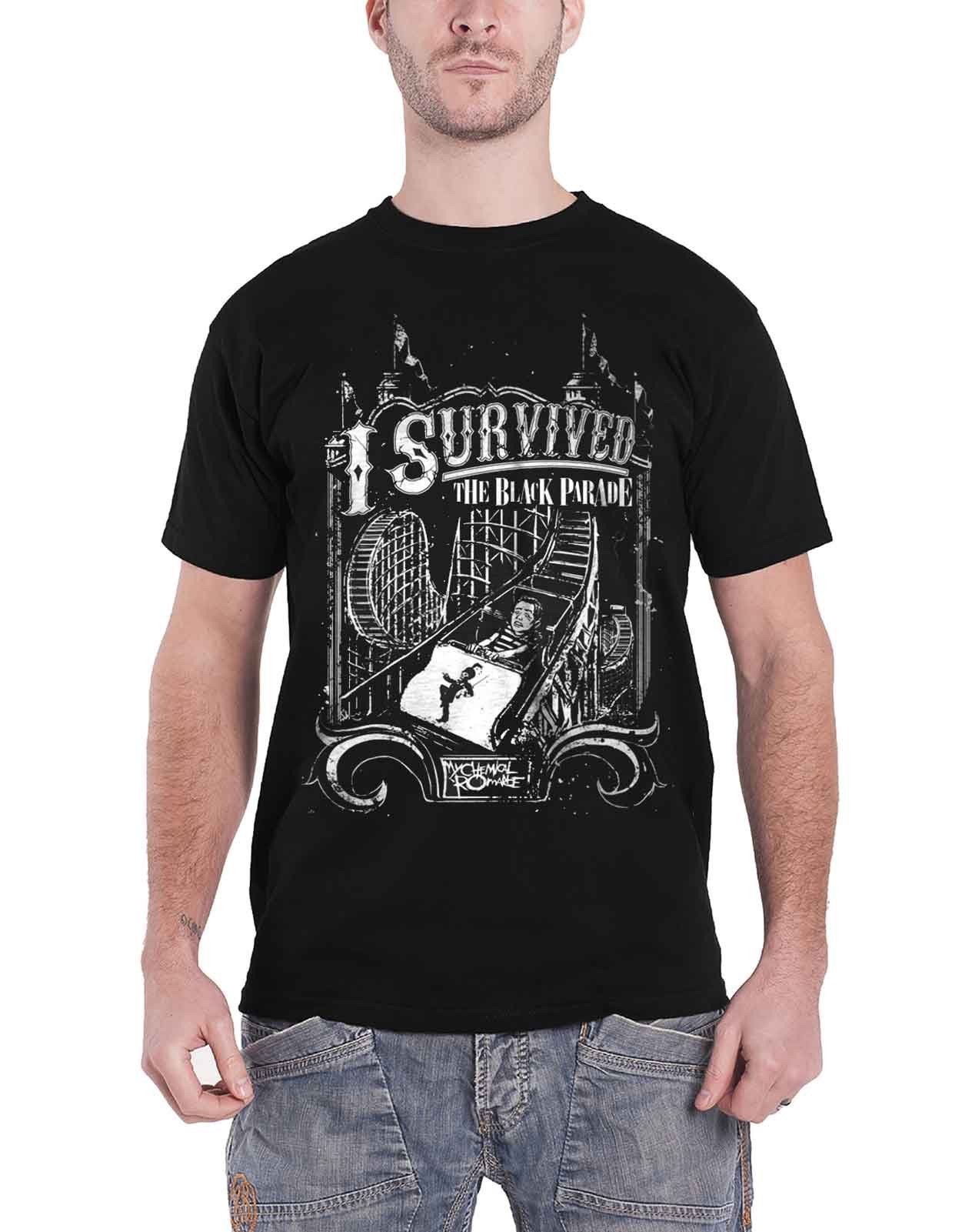 T Shirt I Survived The Black Parade Official Mens Black