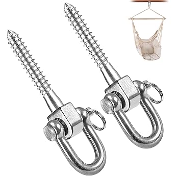 Swing Hook Swing Hanger 180  Swing Screw Set Brackets 800 kg Load Capacity Hammock Hooks for Hammocks Yoga Punch Bags Playground Rope Chair Porch Swing Set