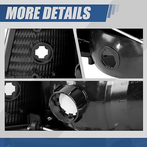 Vista 5 de Auto Dynasty Conjunto de 6 faros delanteros estilo fábrica con parachoques y luces de esquina compatibles con Ford F150 F250 F350 Bronco 92-96, lado