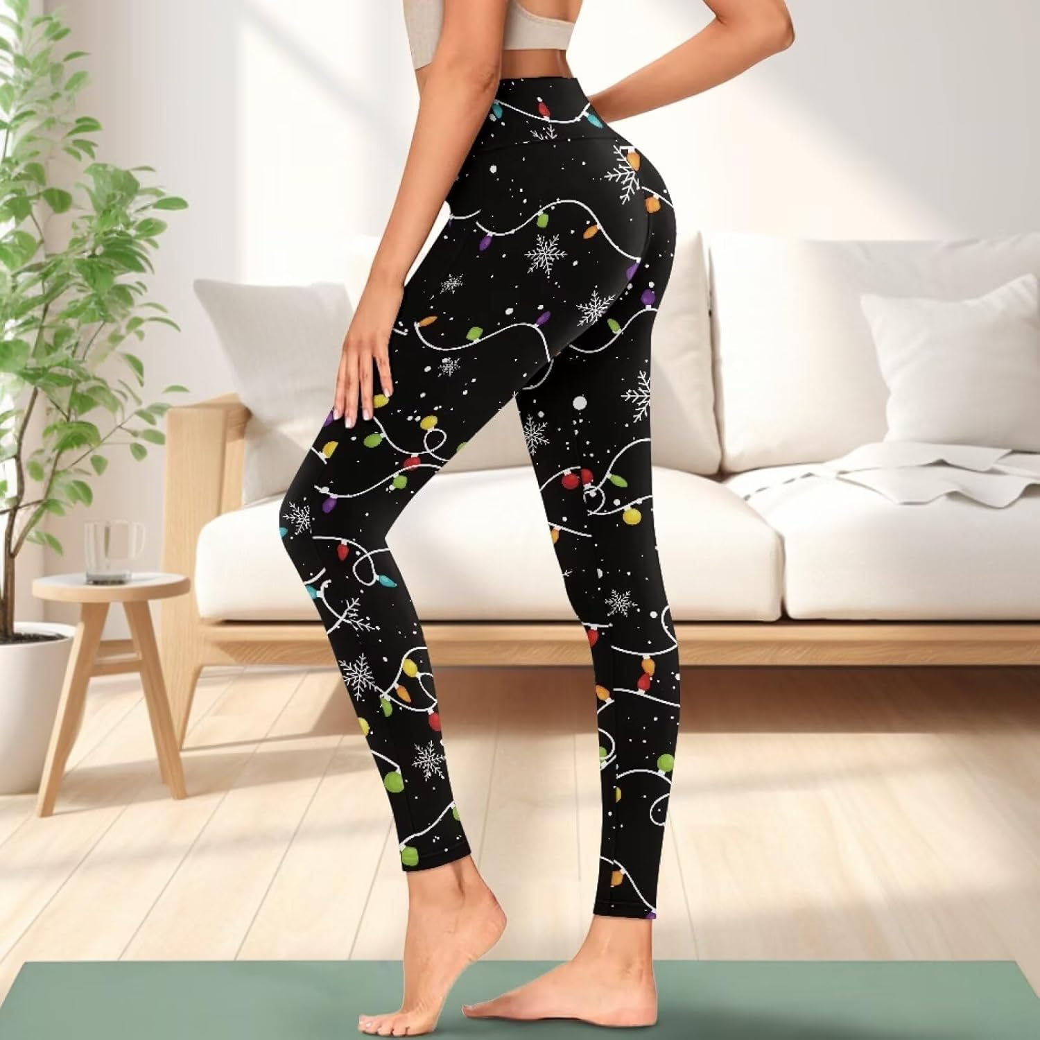 AFPANQZ Leggings with Pockets Women High Waisted Casual Butt Lift Leggings for Winter Fall Gym Yoga Fitness Workout Pants - Image 3