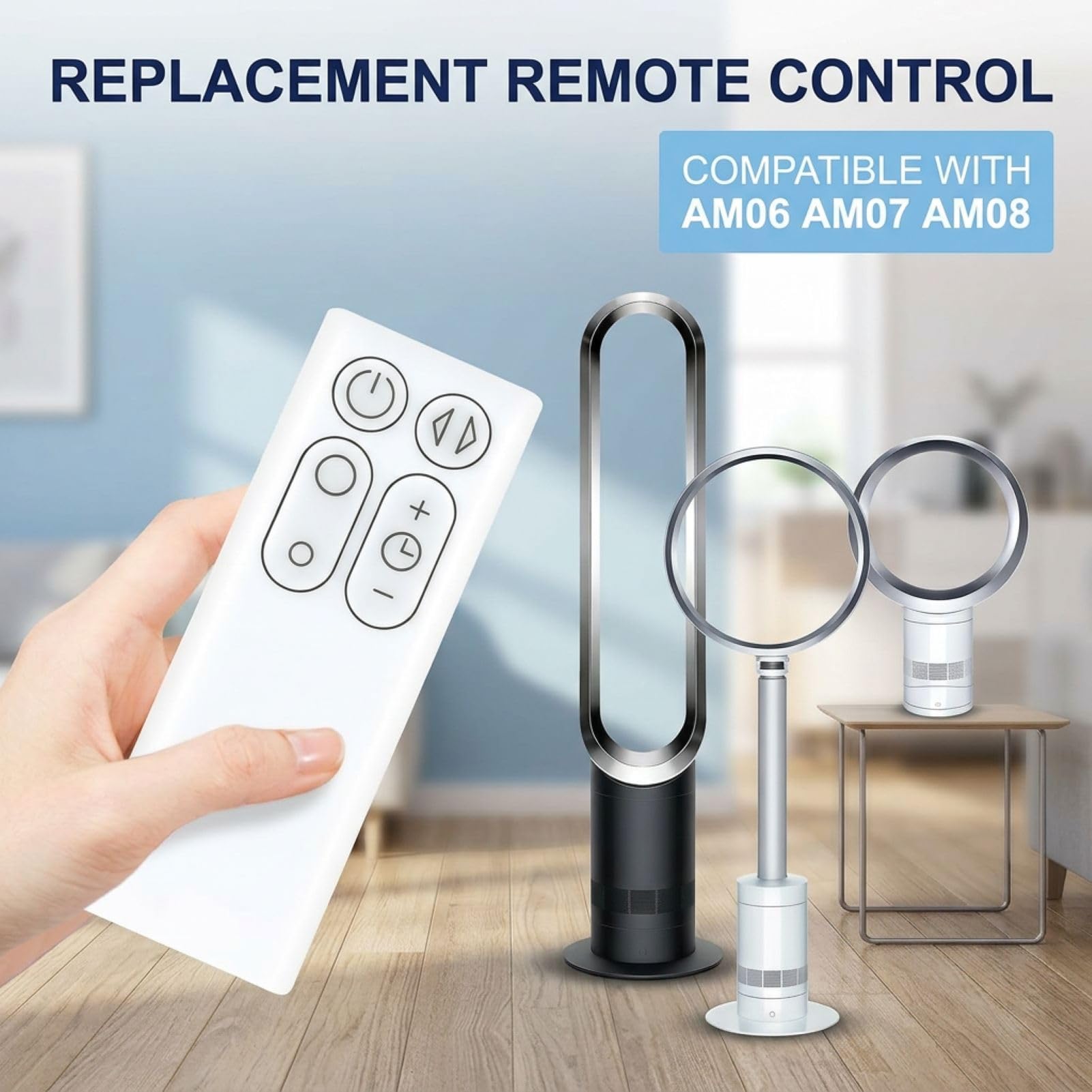 Zamienny pilot zdalnego sterowania tylko do Dyson AM06 AM07 AM08 | Kompatybilny z numerem części wentylatora wieżowego oczyszczacza powietrza 965824-01 965824-02, nie wymaga konfiguracji