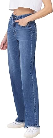 VERVET Super High Rise 90's Vintage Loose Fit Wide Jeans