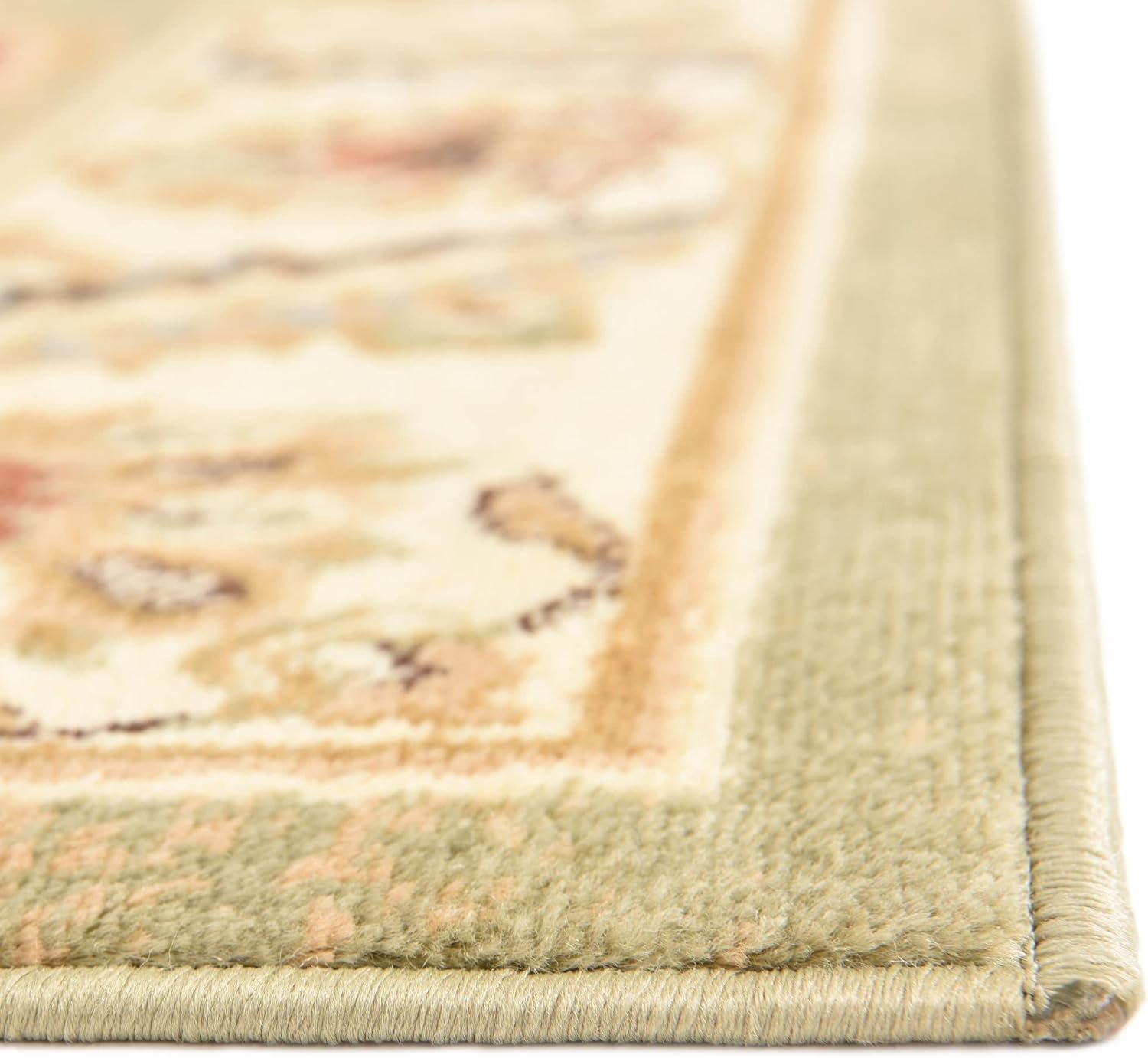 Rugs.com Aditi Collection Rug – 7' x 10' Green Low Rug Perfect for Living Rooms, Large Dining Rooms, Open Floorplans