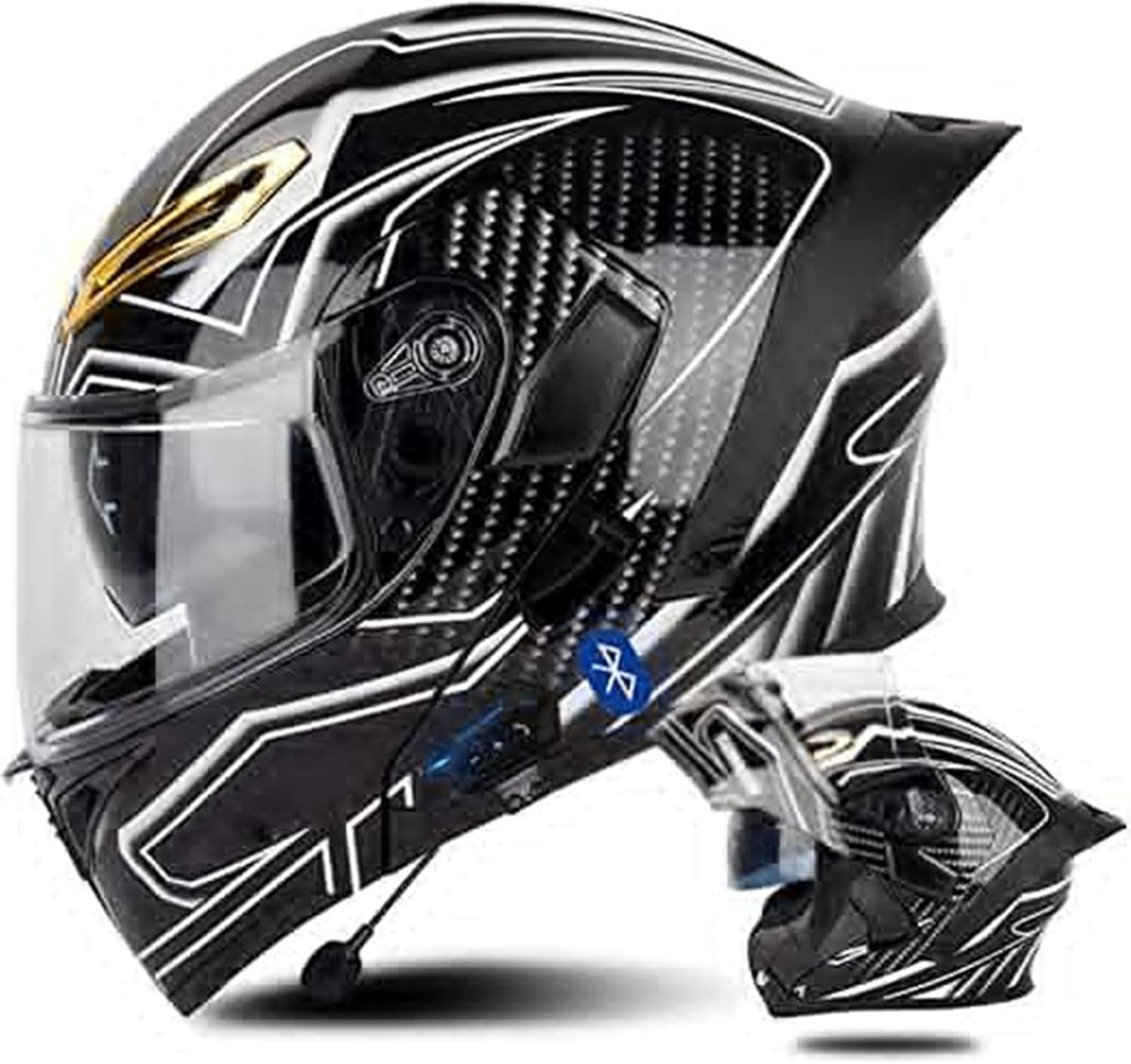 Motorradhelm, Integralhelm, hochklappbar, Doppelvisier, modulare Helme