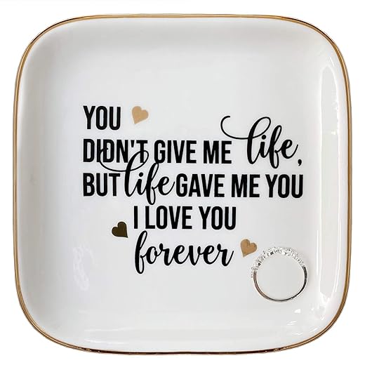 Scwhousi Neighbor Going Away Moving Away Thank You Gifts for Women-Ring Dish Square Jewelry Tray-Neighbor Friend Gifts-Good Neighbors are to Hard to Find,We Are Blessed to Call You Friends