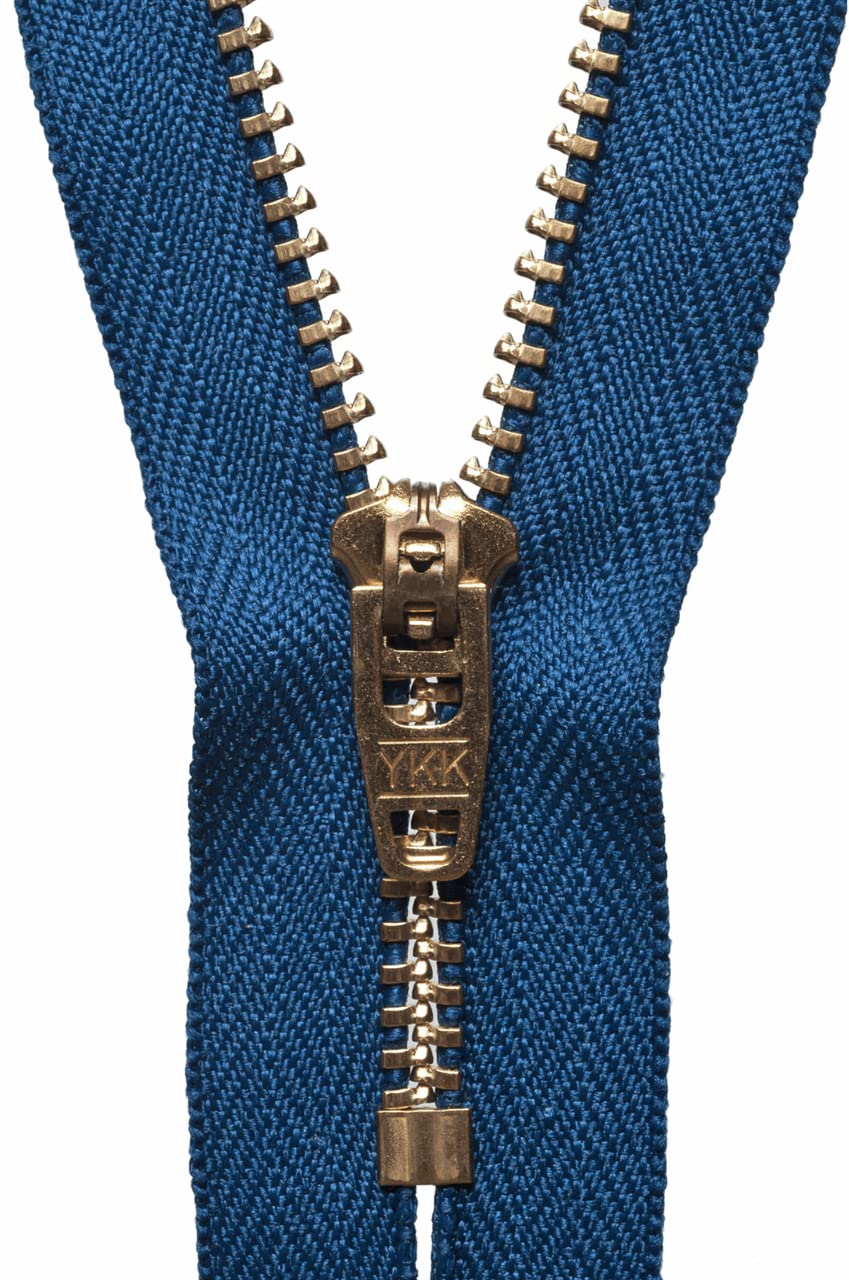 Ykk Blue 8"/ 20Cm Brass Jeans Zip: Royal