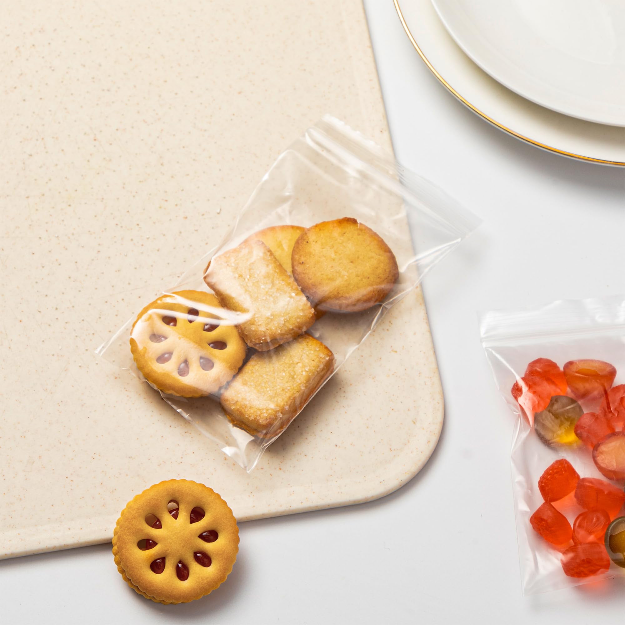 Bolsas de plástico transparentes con cierre de cremallera de 3 x 5 pulgadas (1000 piezas) - Bolsas de plástico con cierre de cierre resellable de 3,14 Mil para monedas, joyas, aperitivos, semillas