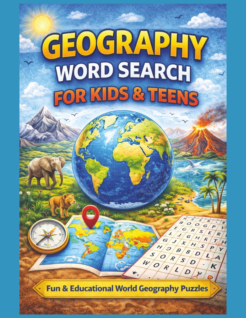 Geography Word Search for Kids & Teens: Fun & Educational World Geography Puzzles for Ages 8–14 (Geography Word Search Series, Explore The World One Word At A Time.)