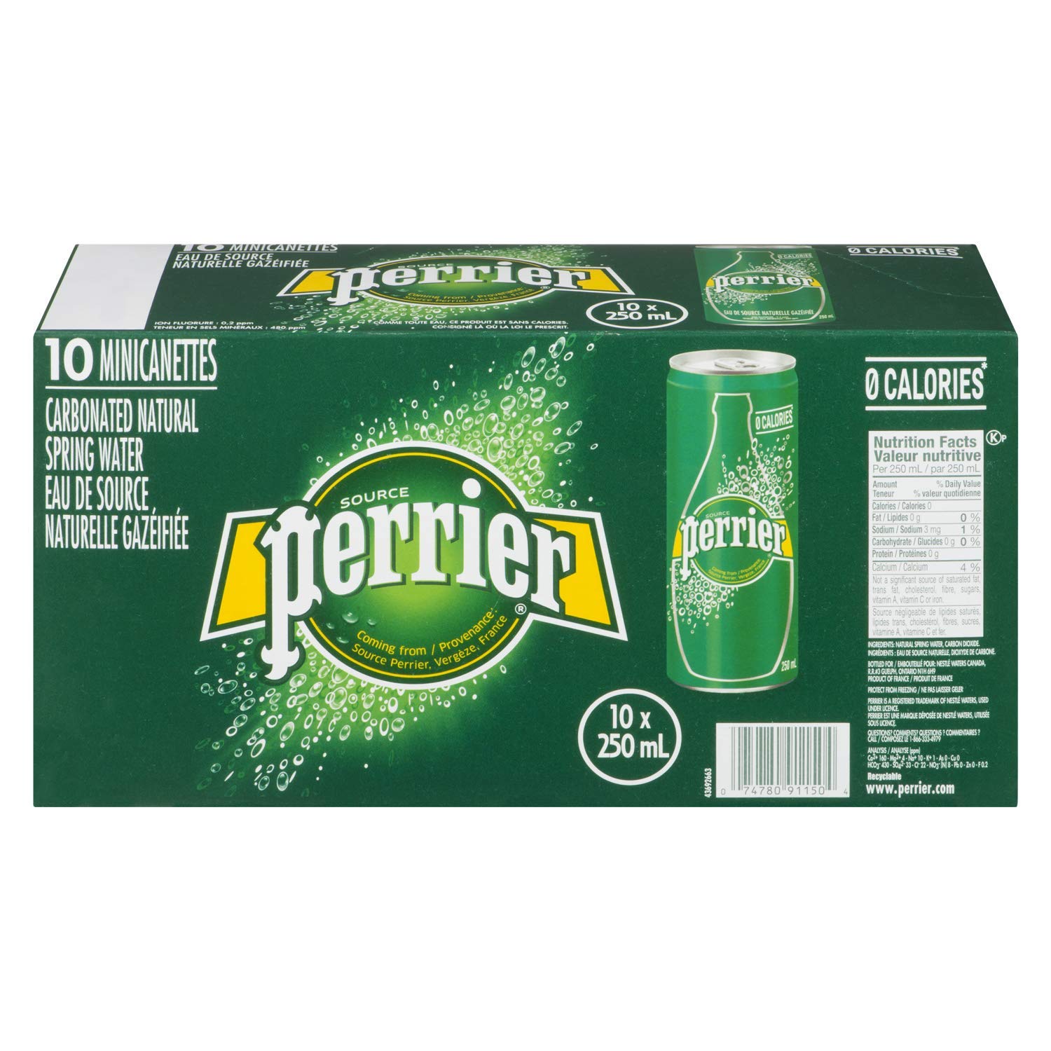 Sparkling Natural Mineral Water Slim Can, 10 x 250 ml