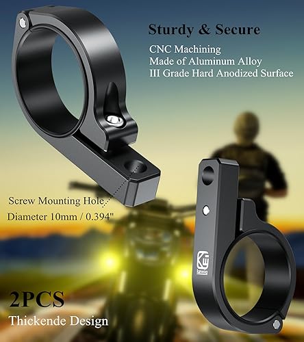 Miniatura 3 de BRCOVAN Soportes de barra de luz, 2 piezas, soporte de montaje de luz LED todoterreno de aleación de aluminio, apto para rieles redondosbarras de