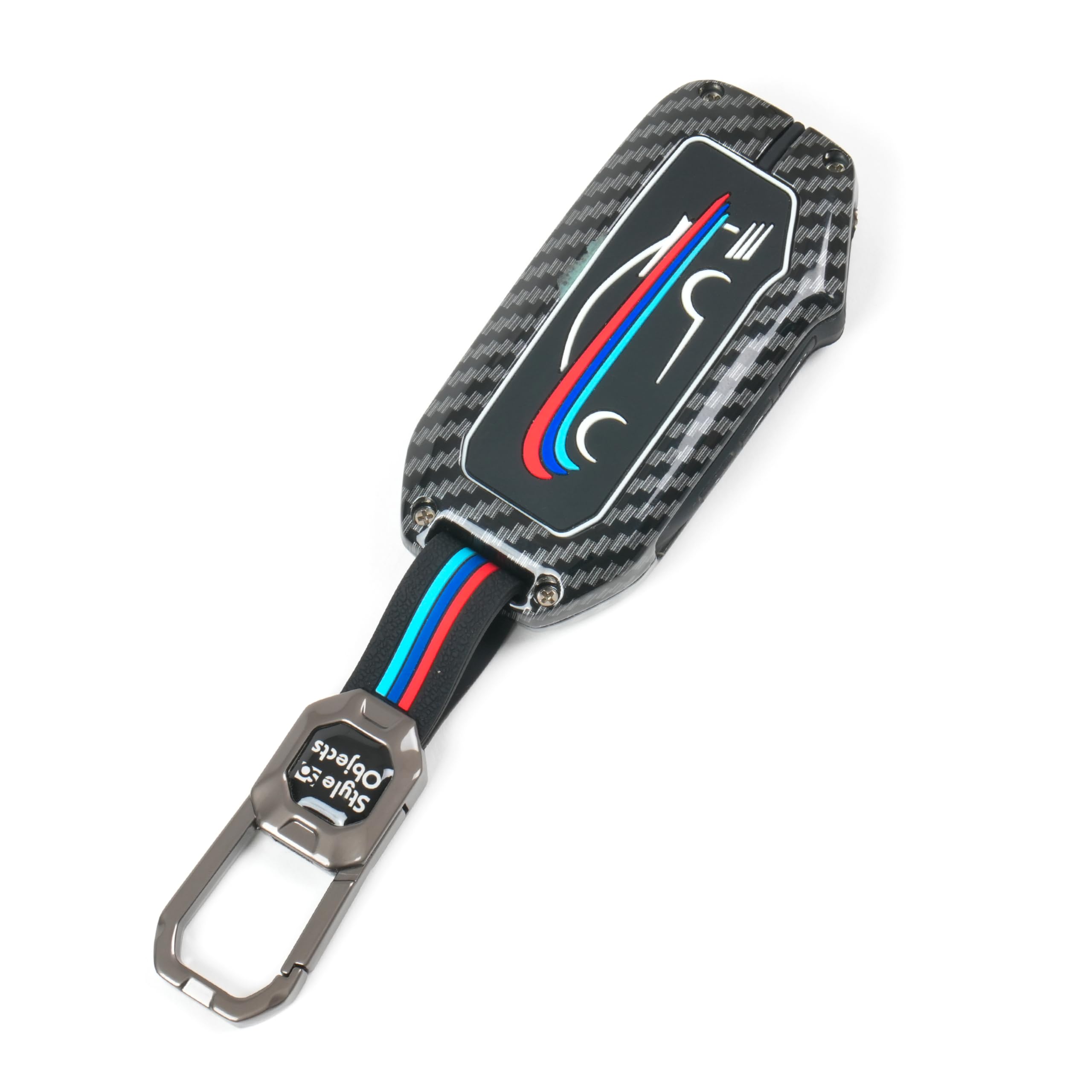 Metal Car Key Cover with Keychain Compatible With Kia Seltos 2023 Waterproof Soft Silicon Car Case Holder With Keychain & Full Protection 4 Button