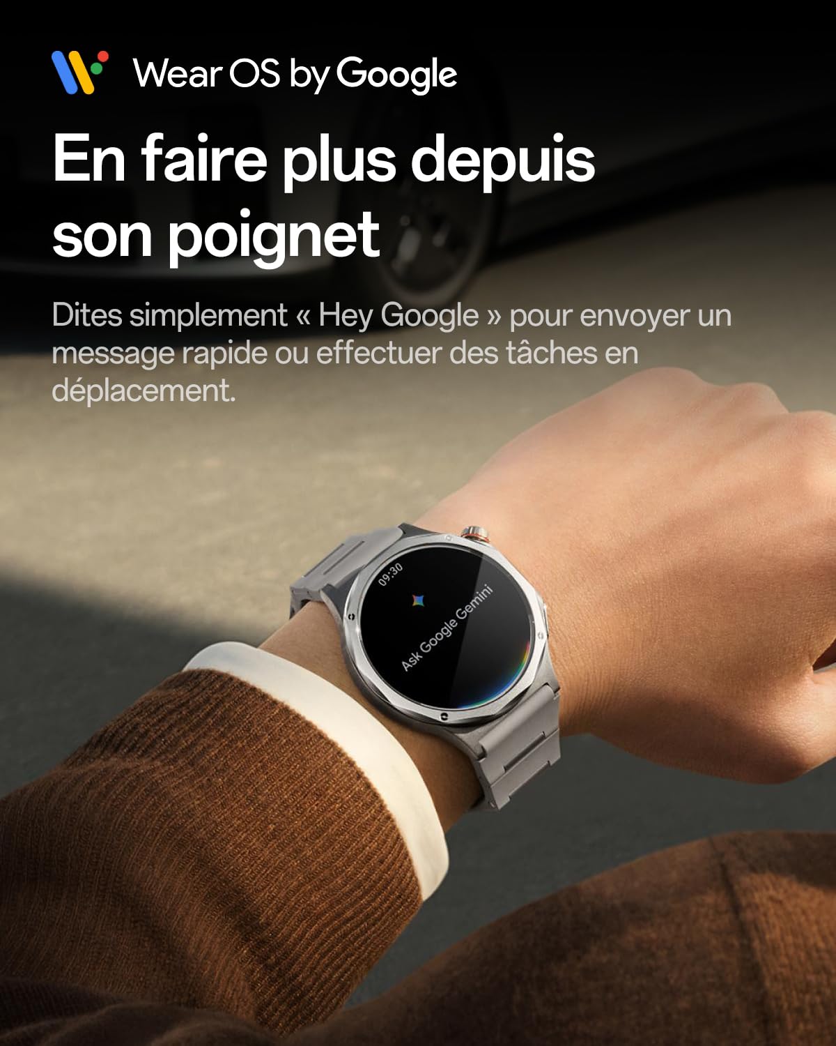 OPPO Watch X3 Smartwatch, Alliage Titane Ultra-Léger, Batterie Double Puce 16 Jours, AMOLED 1,5" 3000 Nits, ECG et Bilan Santé 60s, 100+ Modes Sportifs, 5ATM IP69, Google Gemini, Misty Titanium